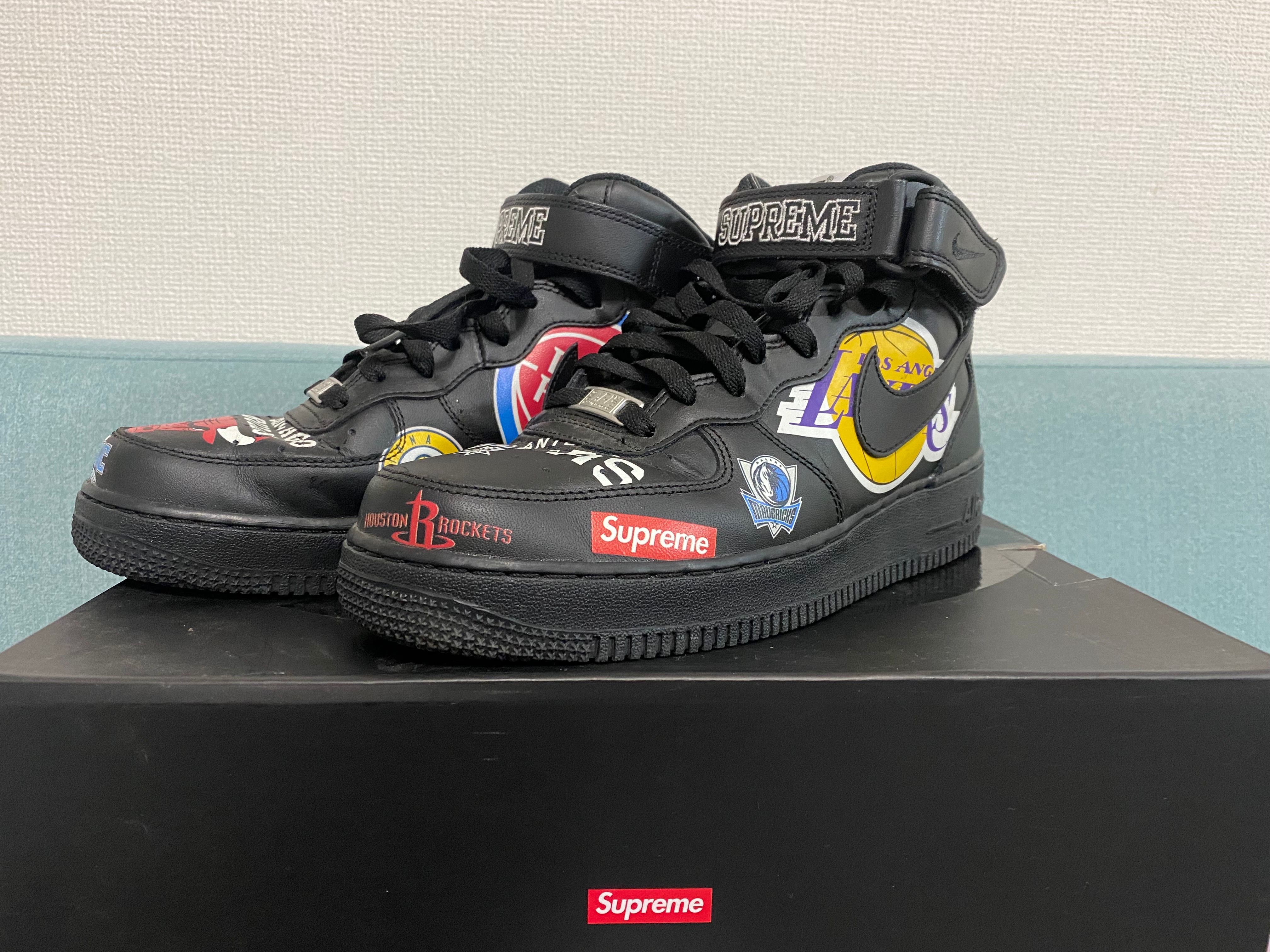 Supreme × NBA × Nike Air Force 1 Mid '07 "Black"