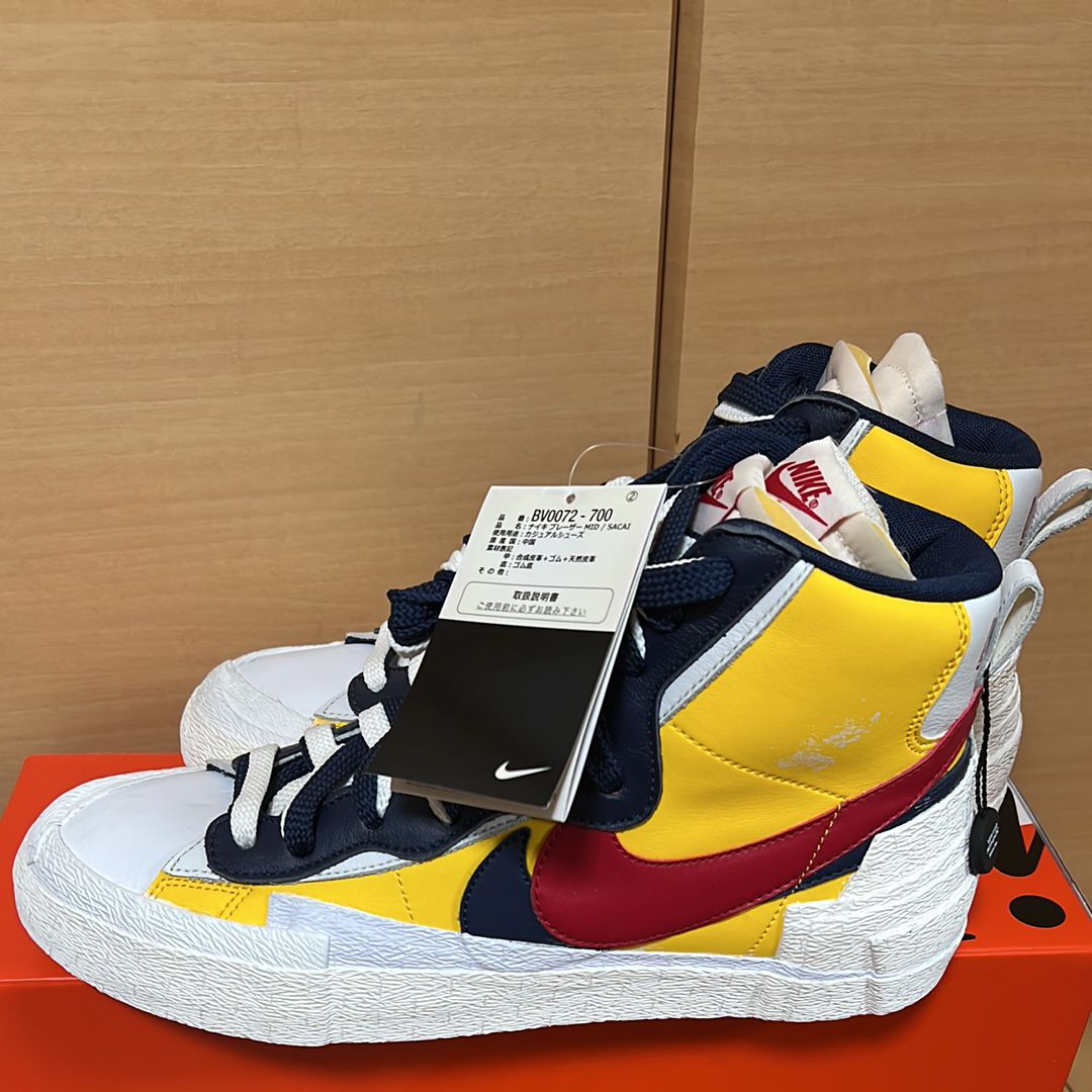 sacai × Nike Blazer Mid "Varsity Maize/Varsity Red"