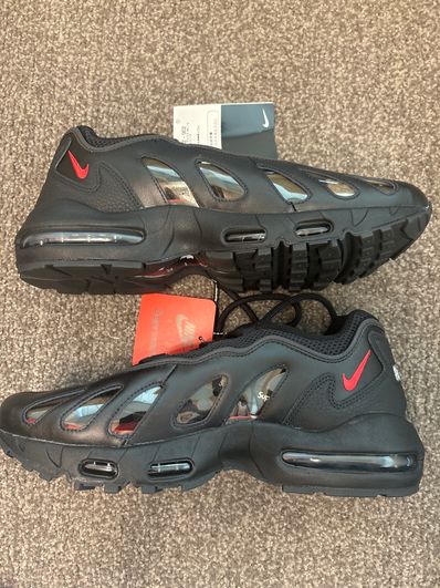 Supreme × Nike Air Max 96 "Black/Speed Red/Clear"