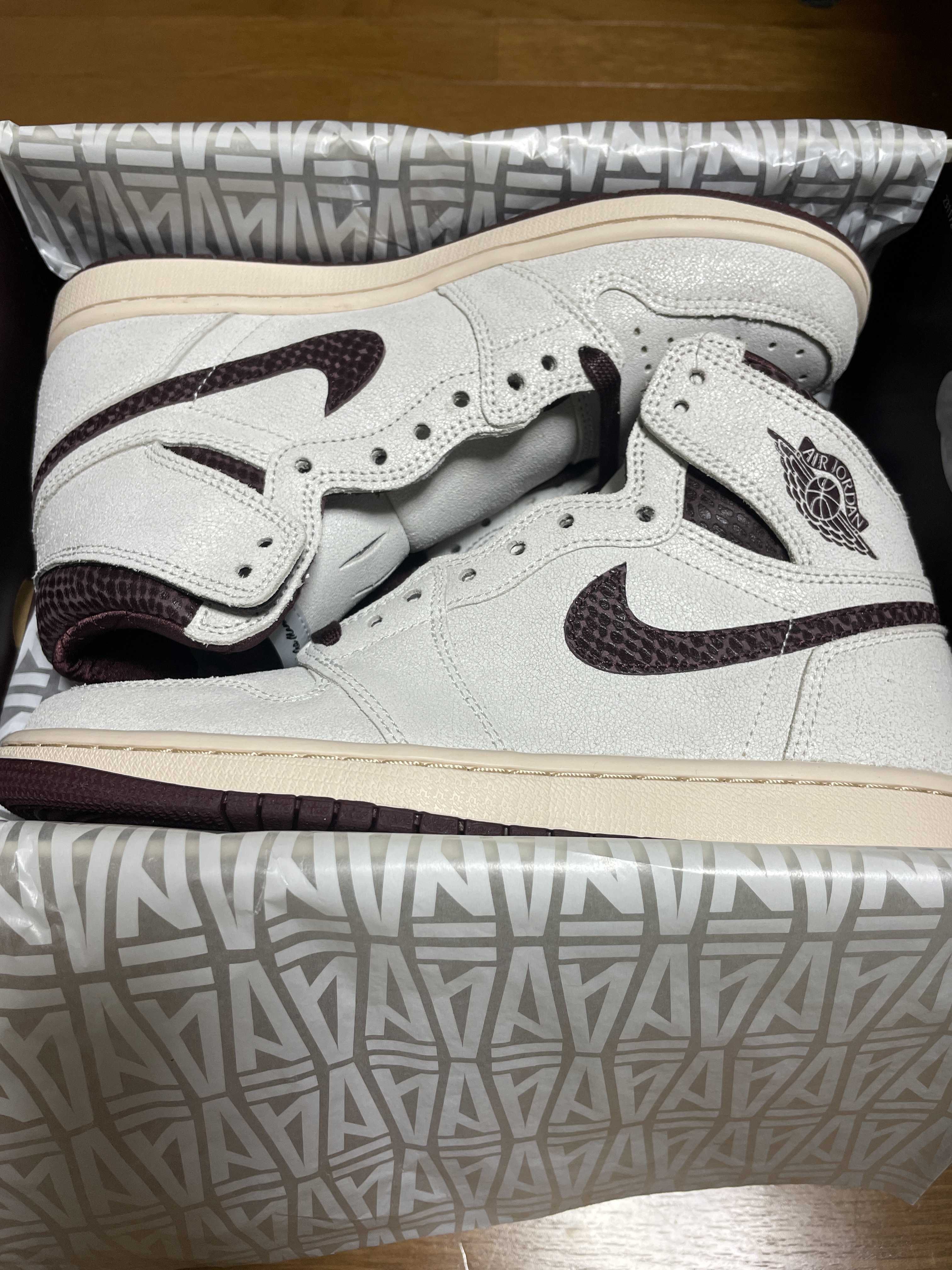 A Ma Maniere × Nike Air Jordan 1 Retro High OG "Sail and Burgundy"