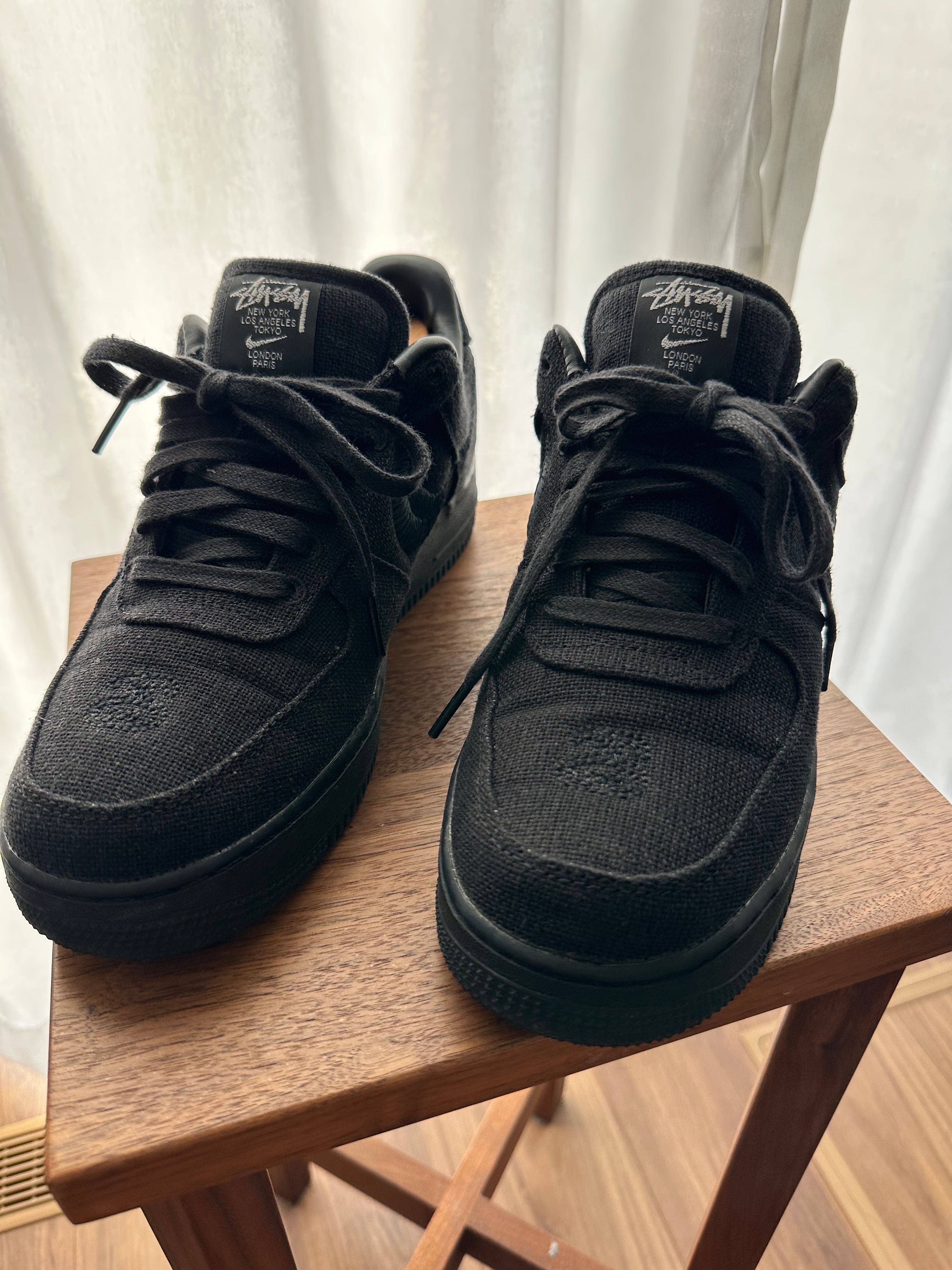 Stussy × Nike Air Force 1 Low "Triple Black"