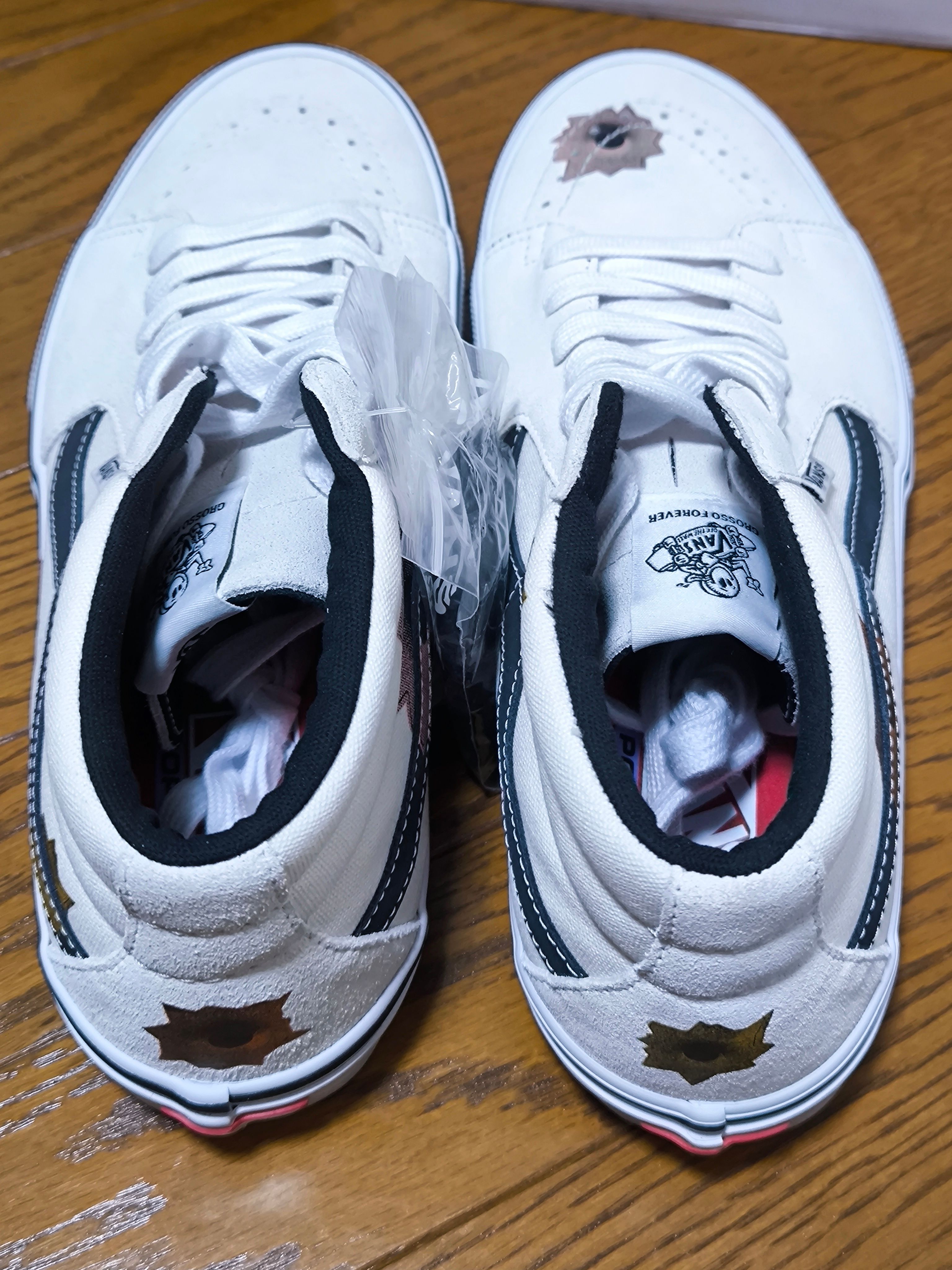 Nate Lowman × Supreme × Vans Skate Grosso Mid "Bullet Hole/Natural" (Japan Exclusive) (25SS Week9)