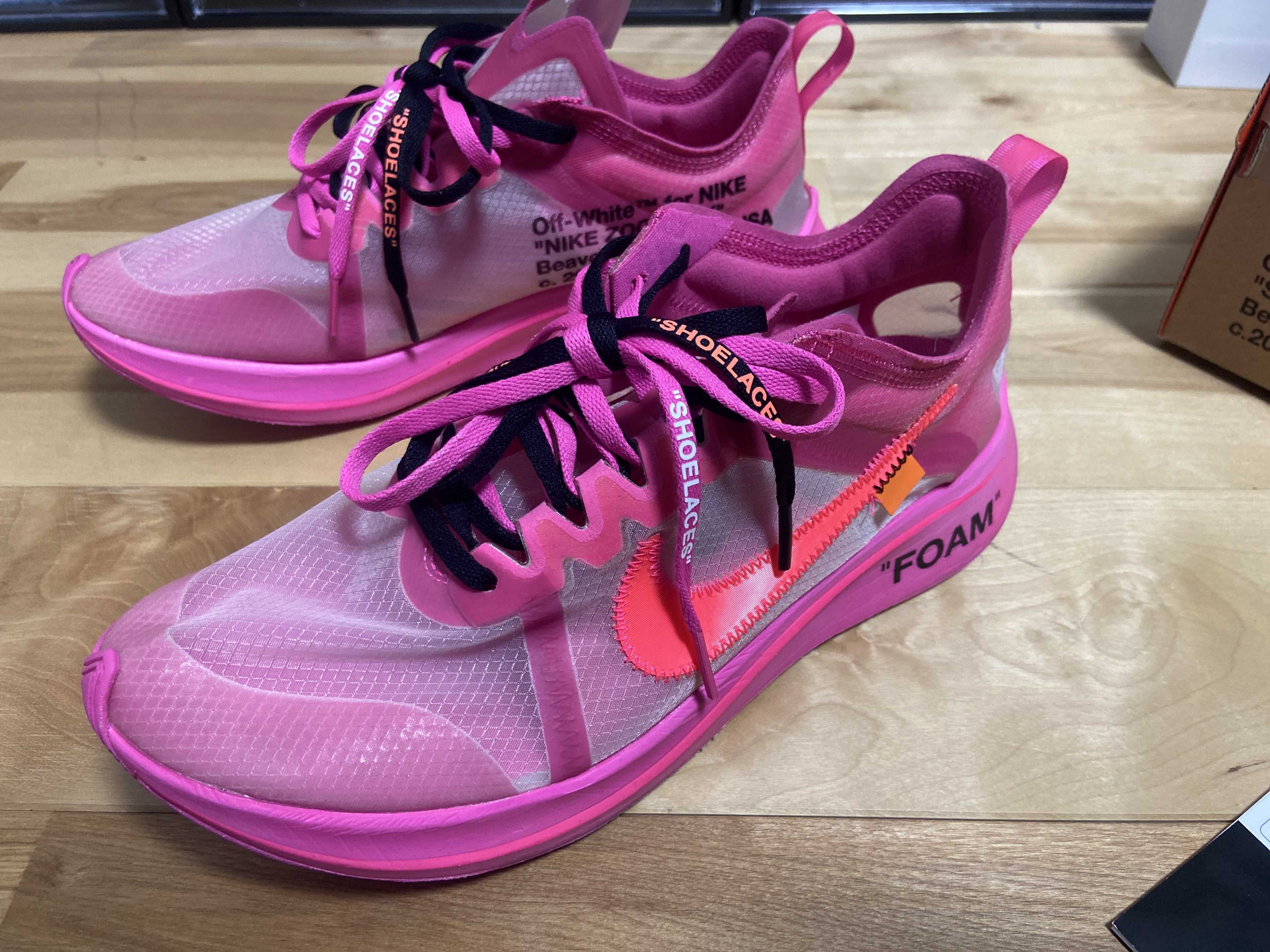 Off-White × Nike Zoom Fly "Pink"