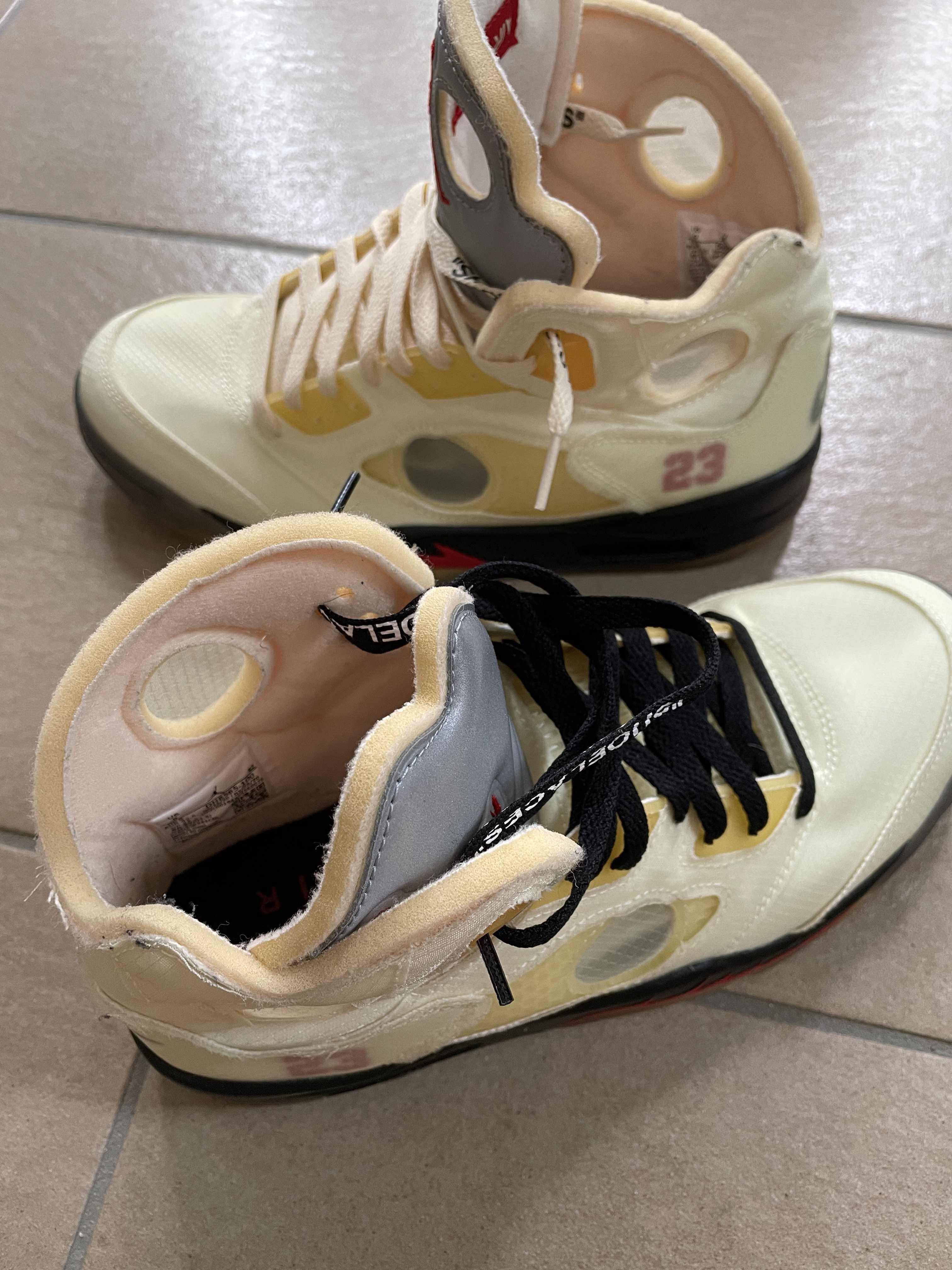 Off-White × Nike Air Jordan 5 "Sail"  
