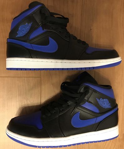 NIKE AIR JORDAN 1 MID "BLACK/BLUE"