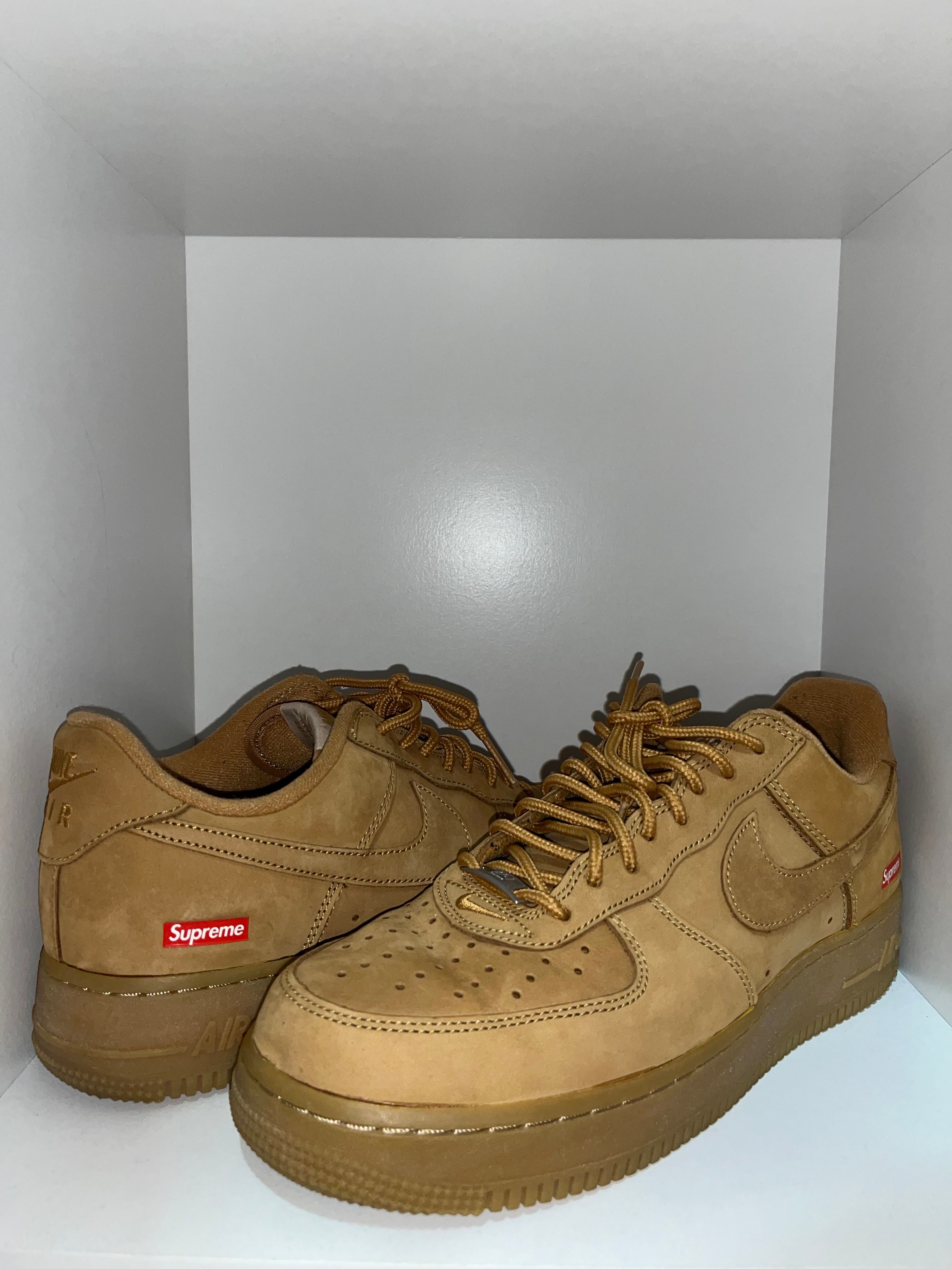 Supreme × Nike Air Force 1 Low "Flax/Wheat"