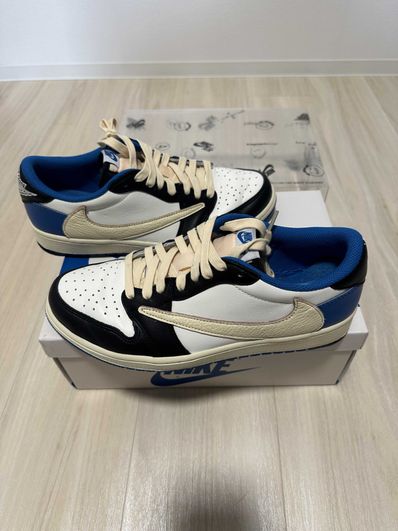 Travis Scott × fragment design × Nike Air Jordan 1 Low OG SP "Military Blue"