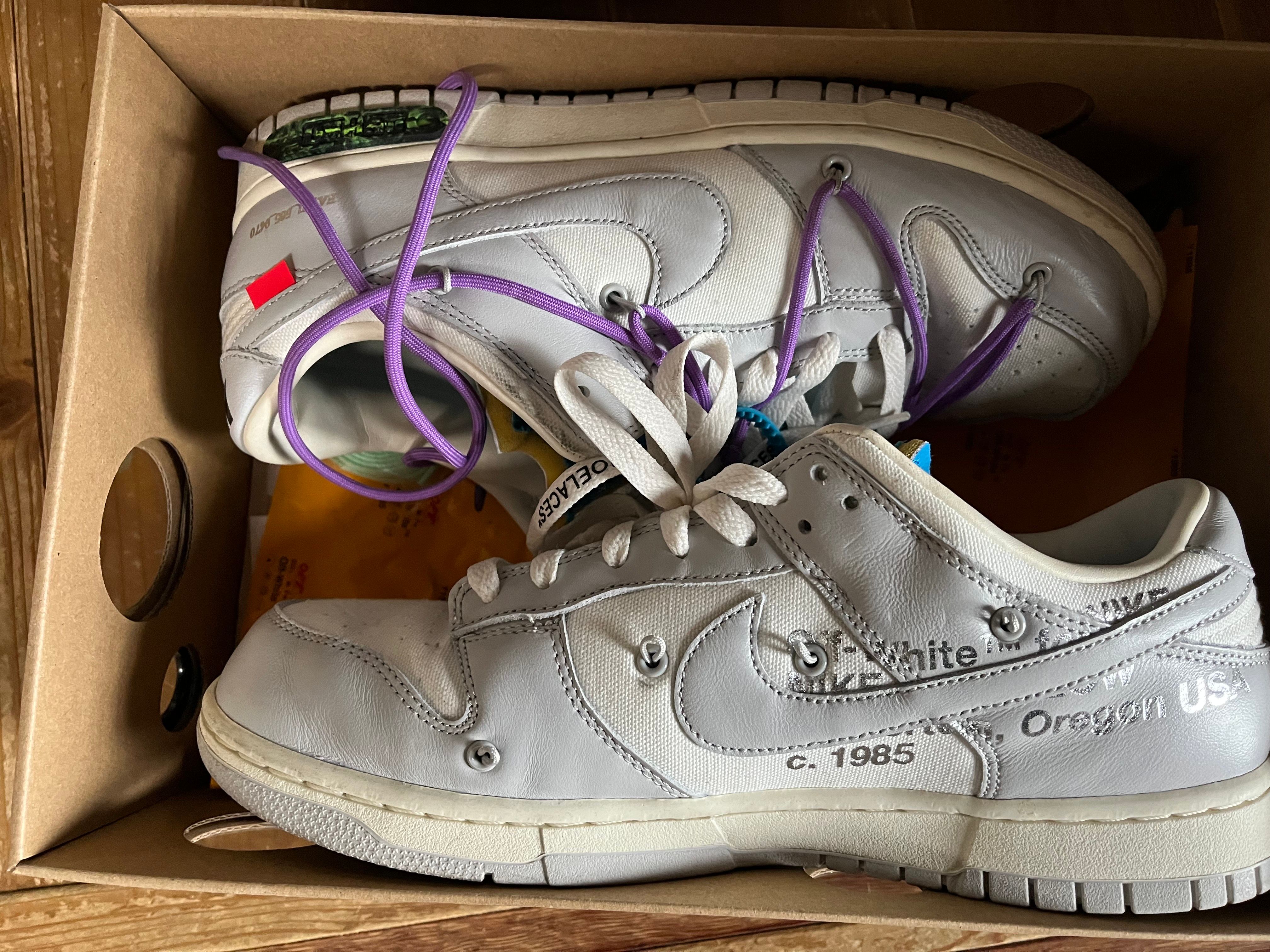 Off-White × Nike Dunk Low "Sail/Neutral Gray"