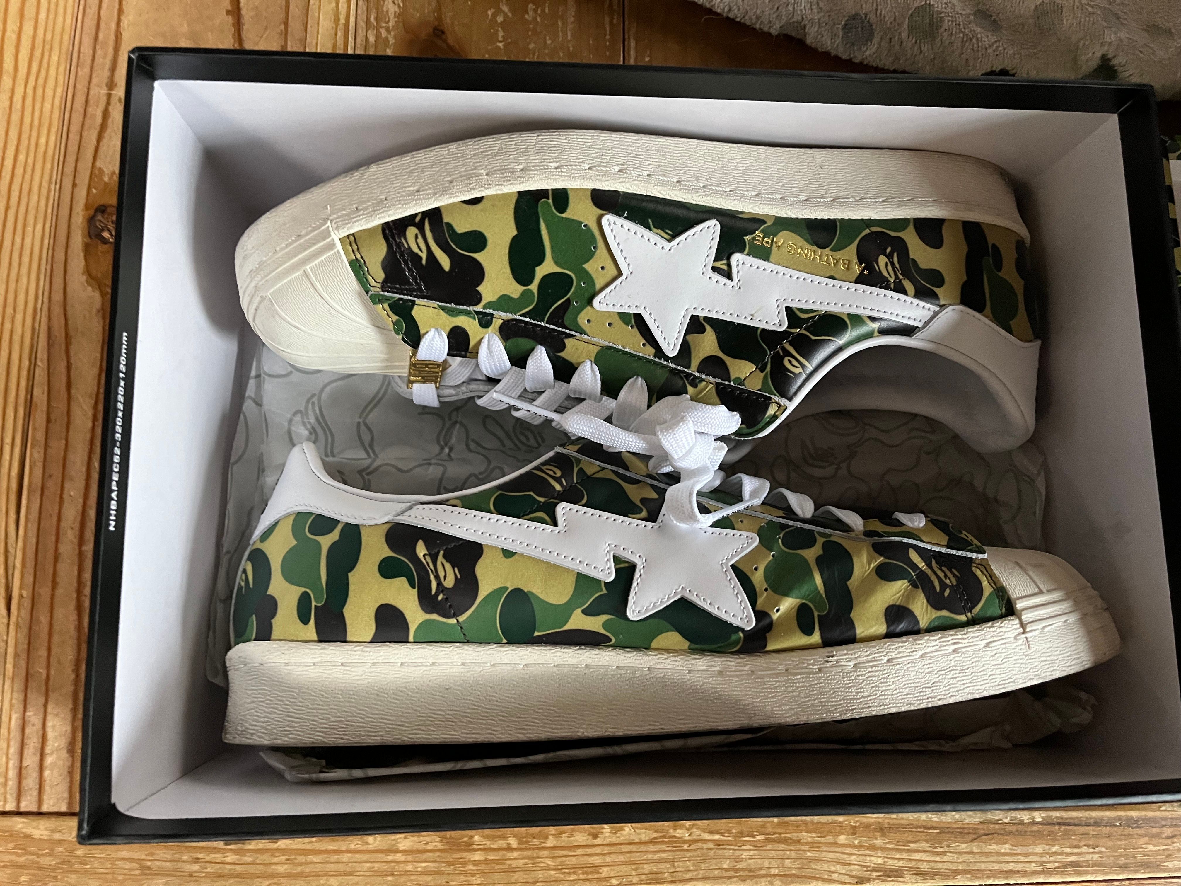 A BATHING APE®︎ × adidas Superstar 80's "Green Camo"