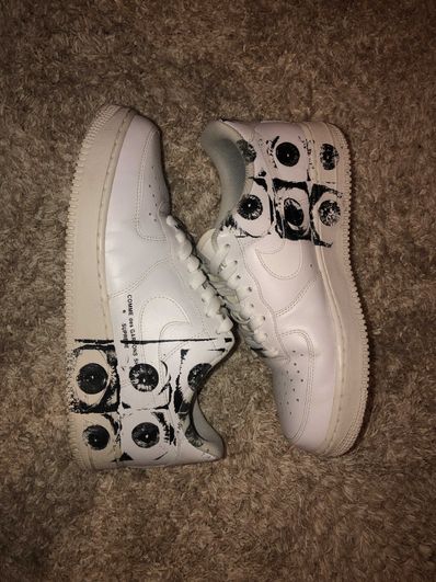 Supreme × COMME des GARCONS SHIRT × Nike Air Force 1 Low "White"