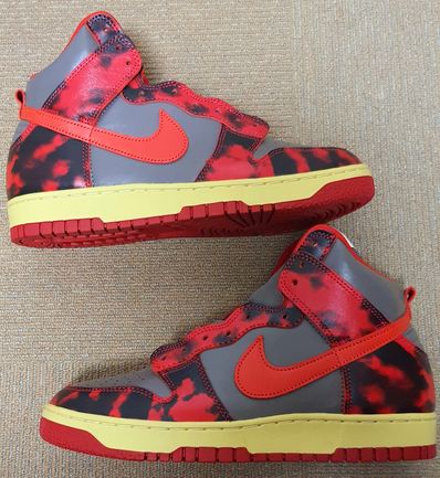 Nike Dunk High "Red Acid Wash"