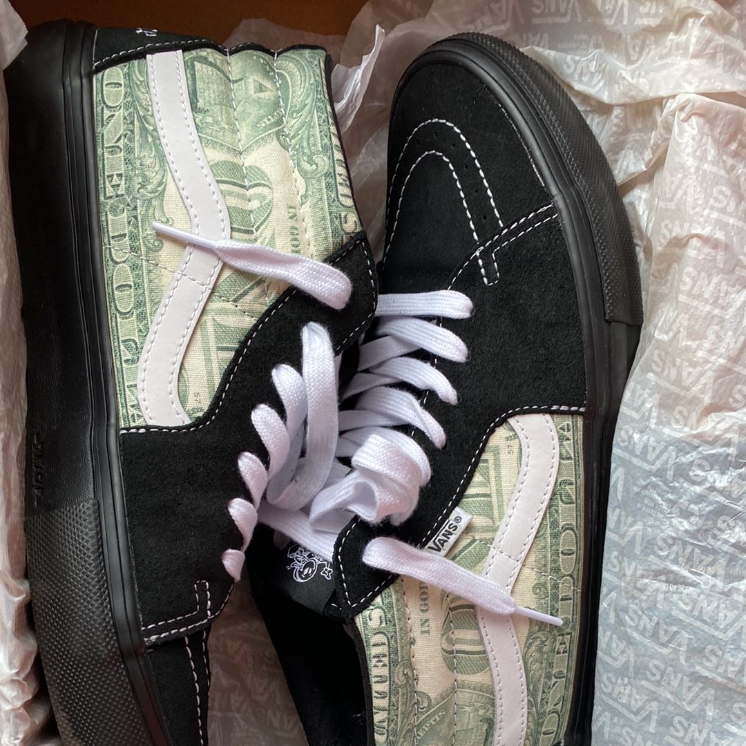 Supreme × Vans Dollar Skate Grosso Mid "Black"