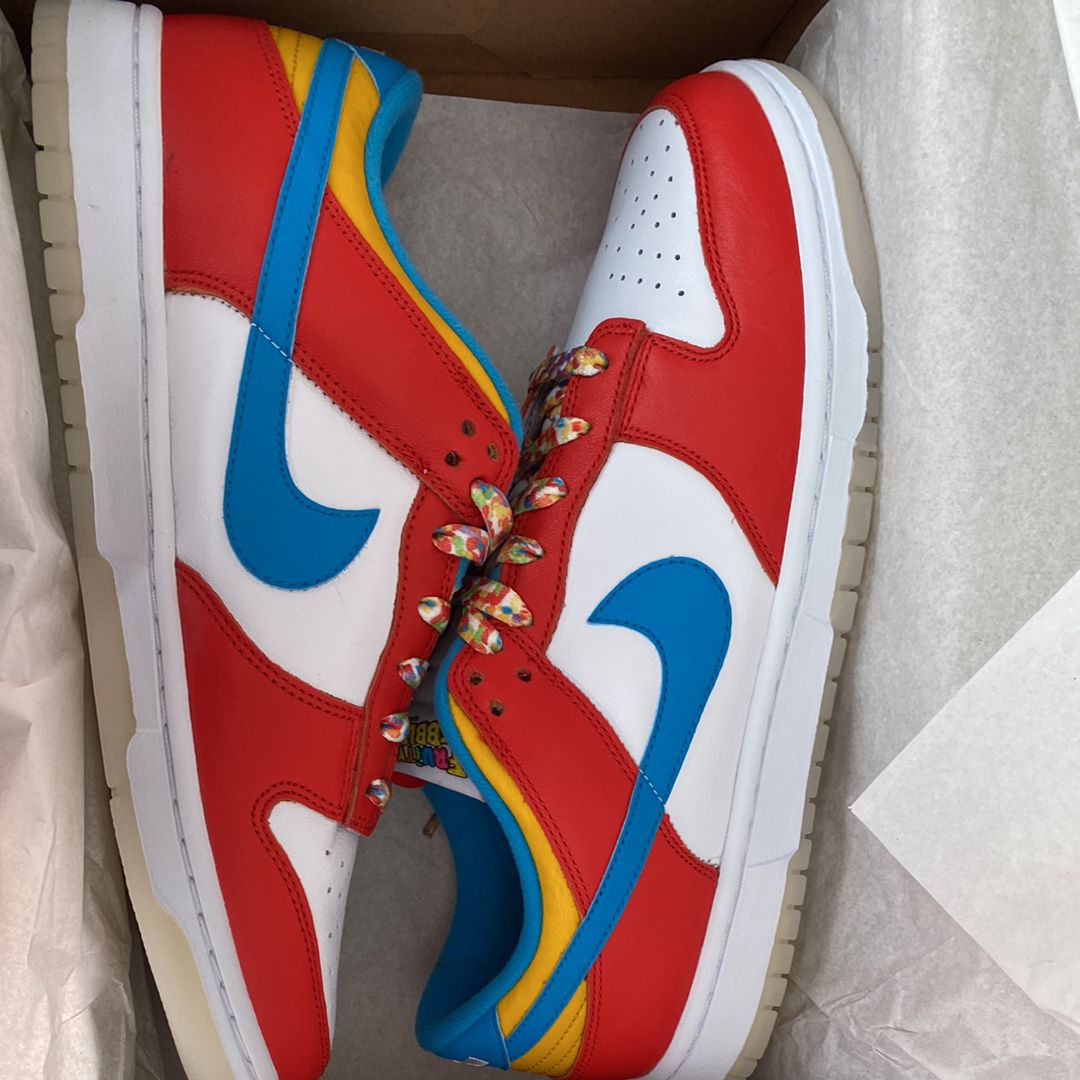 FRUiTY PEBBLESTM × Nike Dunk Low QS "Habanero Red/Dark Sulfur/Laser Blue"