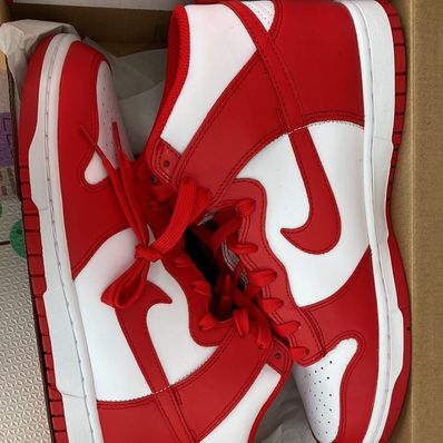 Nike Dunk High "Championship White and Red"
