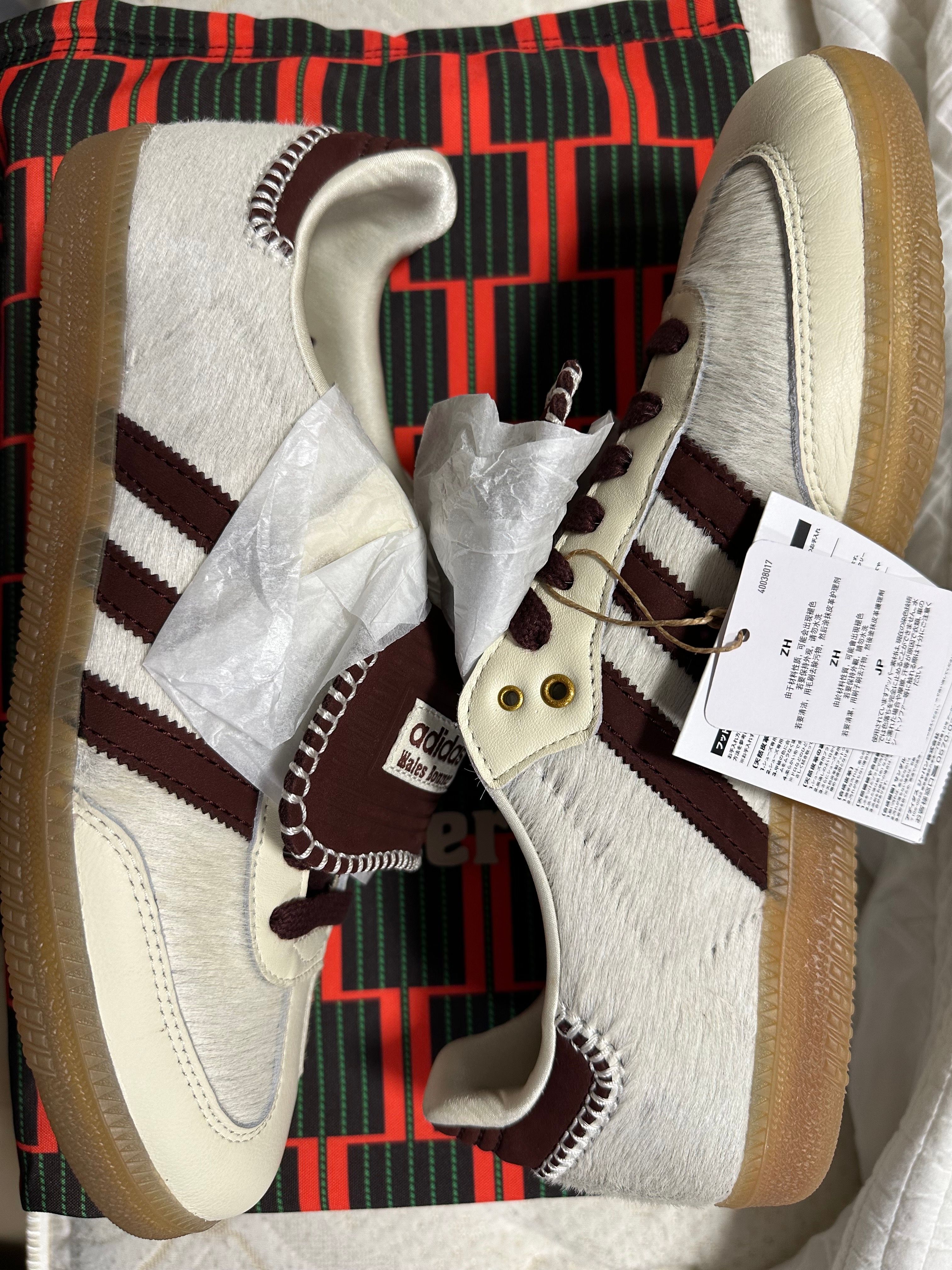 Wales Bonner × adidas Samba Pony Tonal Low "Cream White/Mystery Brown"