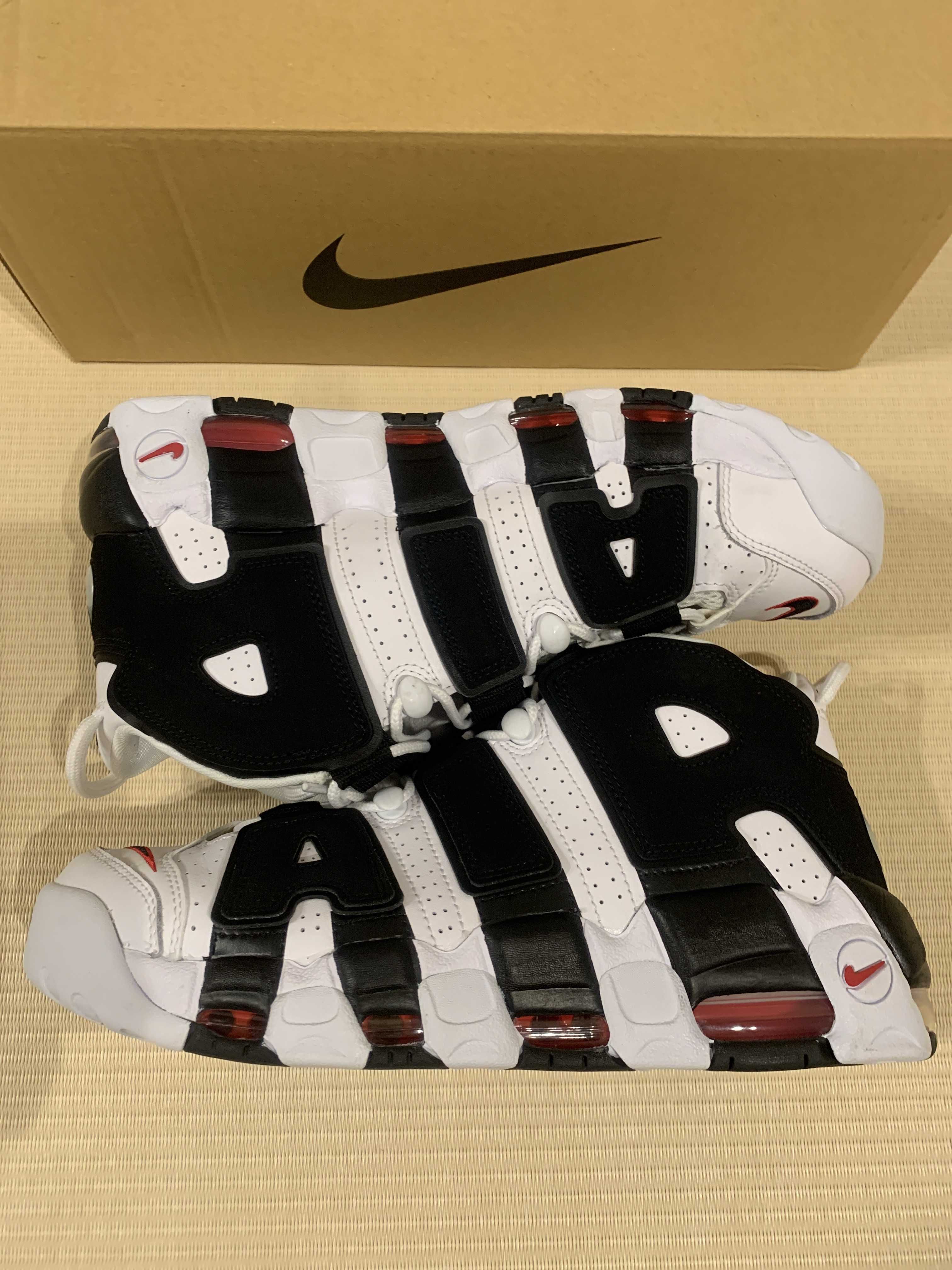 NIKE AIR MORE UPTEMPO "WHITE/BLACK/UNIVERSITY RED"(2020)