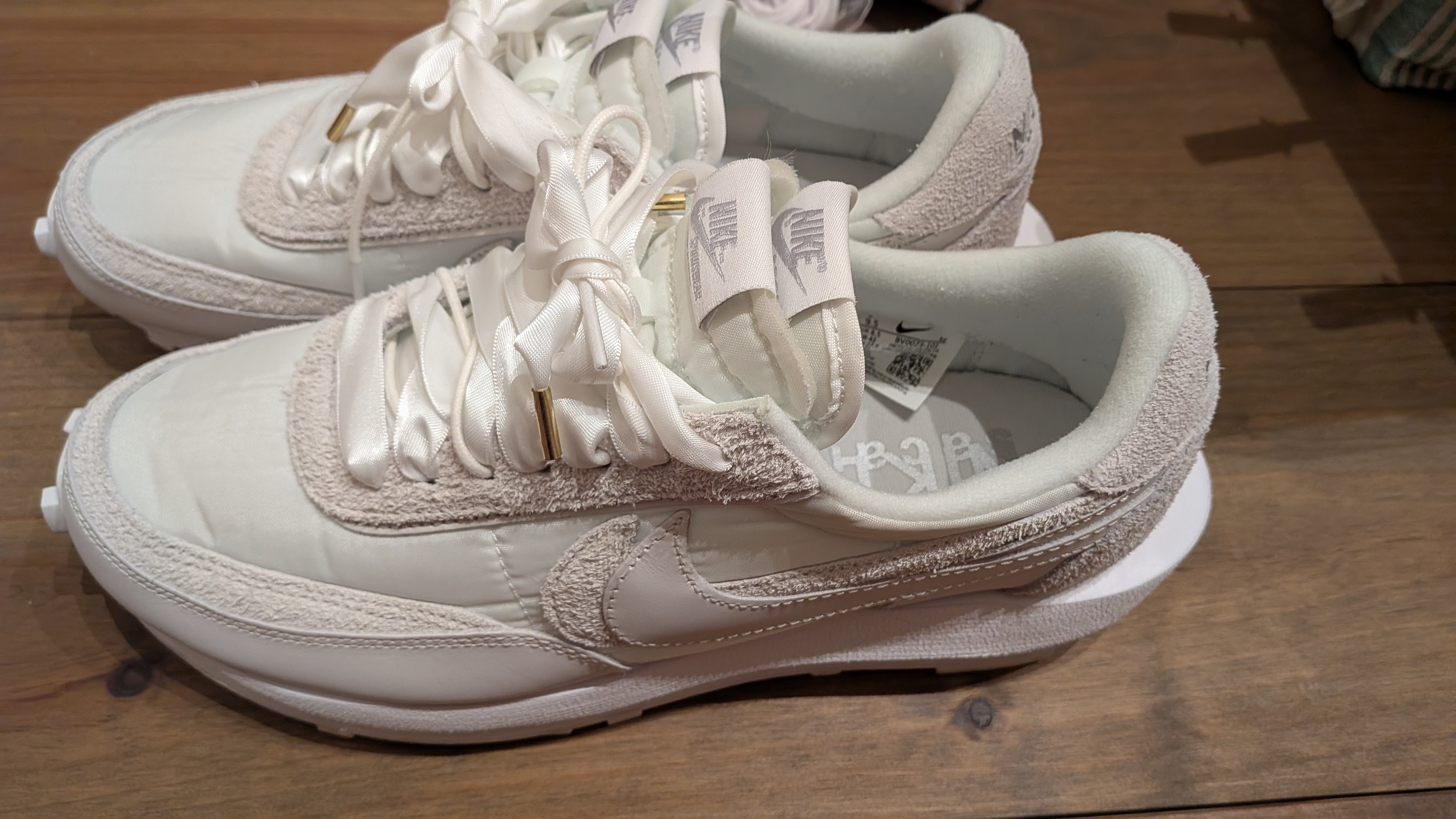sacai × Nike LDV Waffle "Triple White"