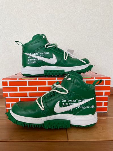 Off-White × Nike Air Force 1 Mid SP LTHR "Pine Green"