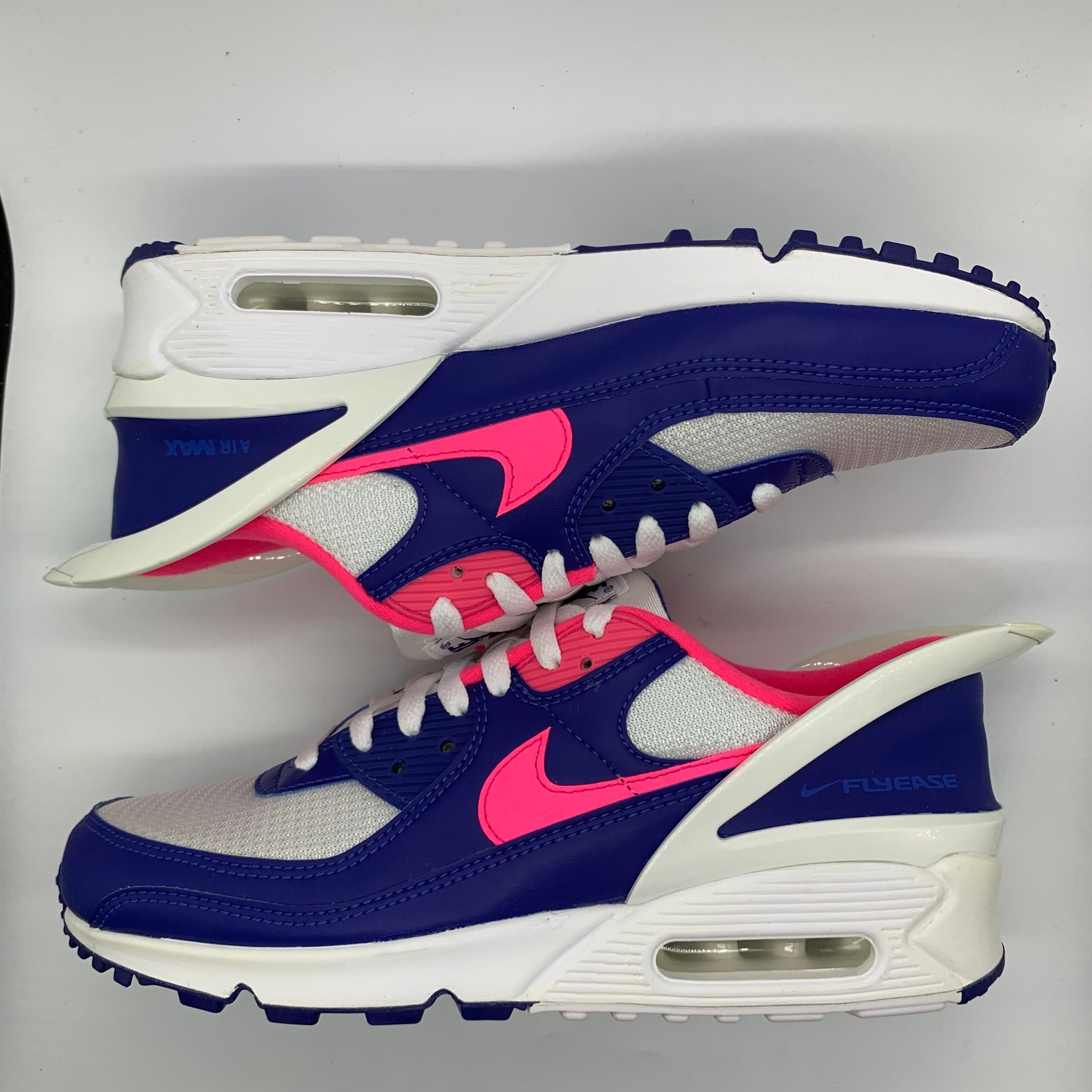 NIKE AIR MAX 90 FLYEASE "DEEP ROYAL BLUE/HYPER PINK"