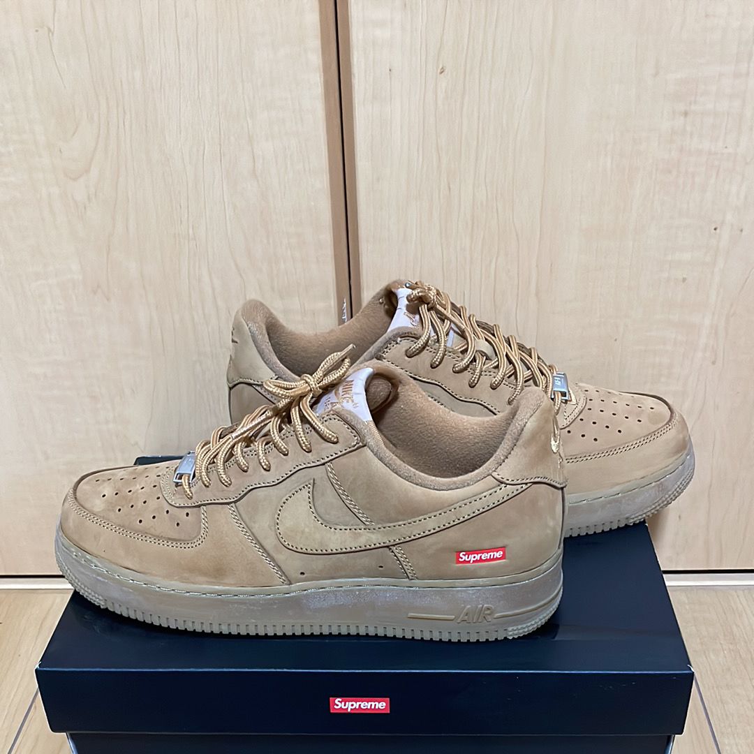 Supreme × Nike Air Force 1 Low "Flax/Wheat"