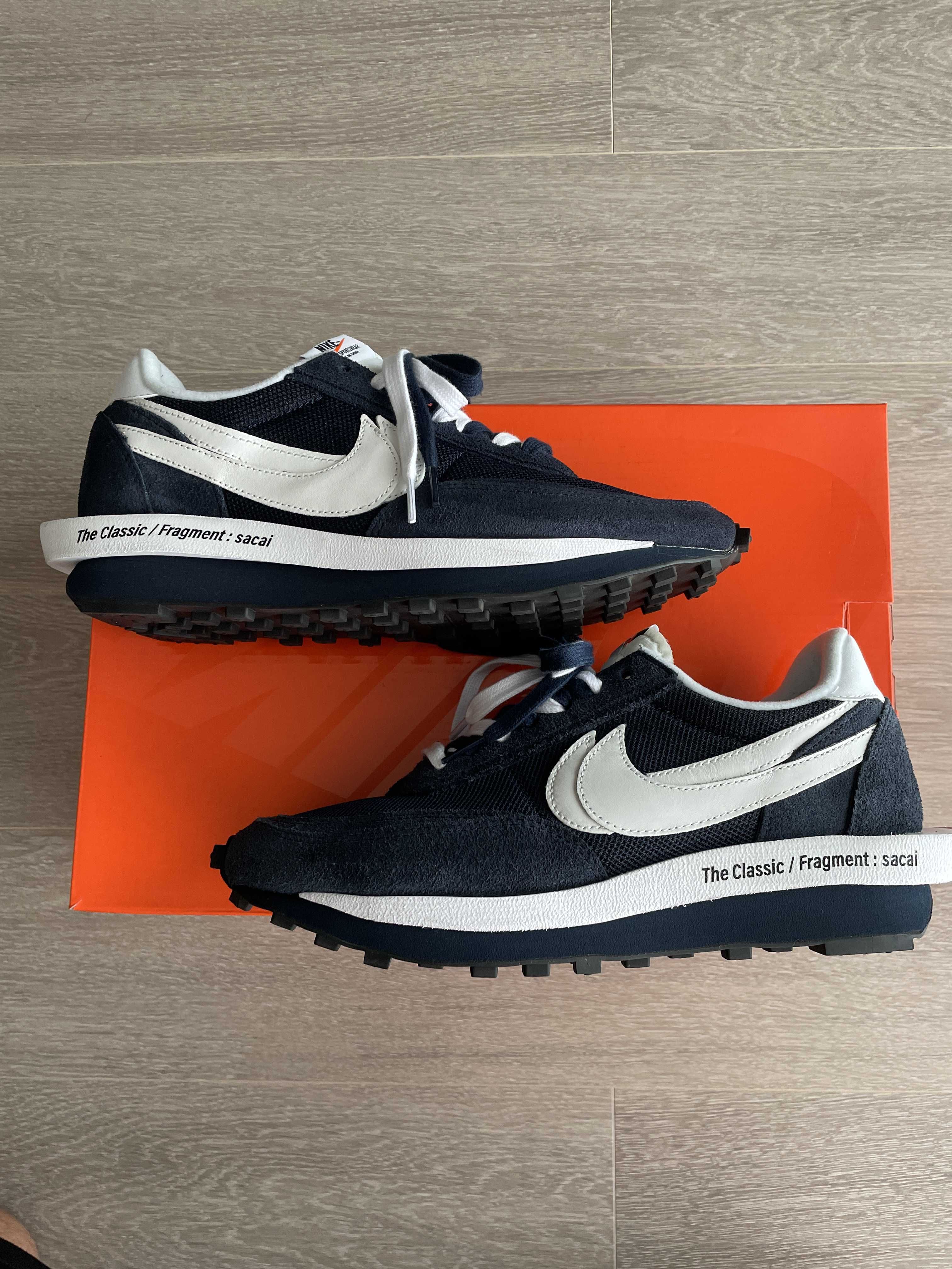 Fragment × sacai × Nike LD Waffle "Blackended Blue"