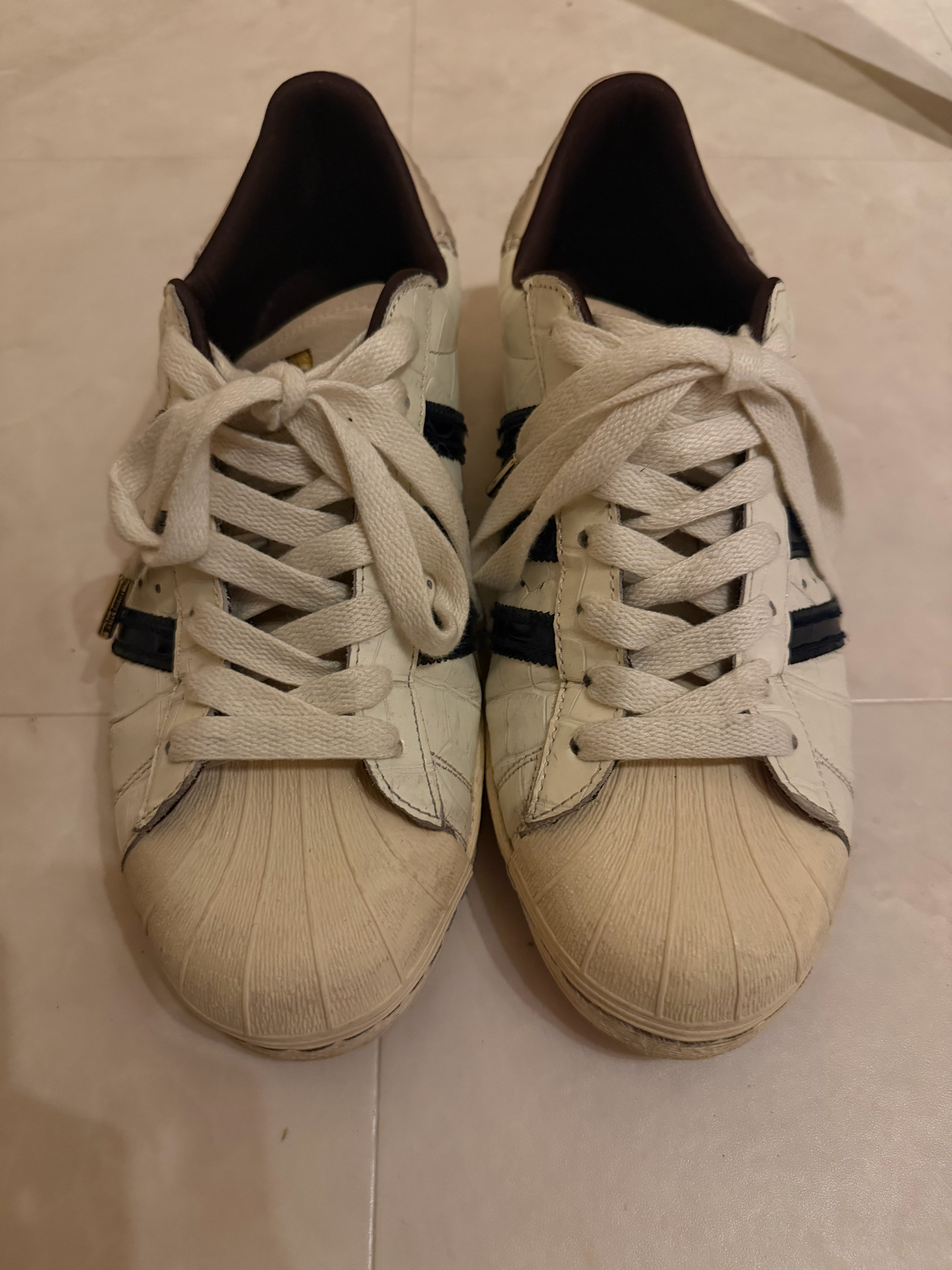 Wales Bonner × adidas Superstar "Wonder White/Collegiate Navy/Night Red"