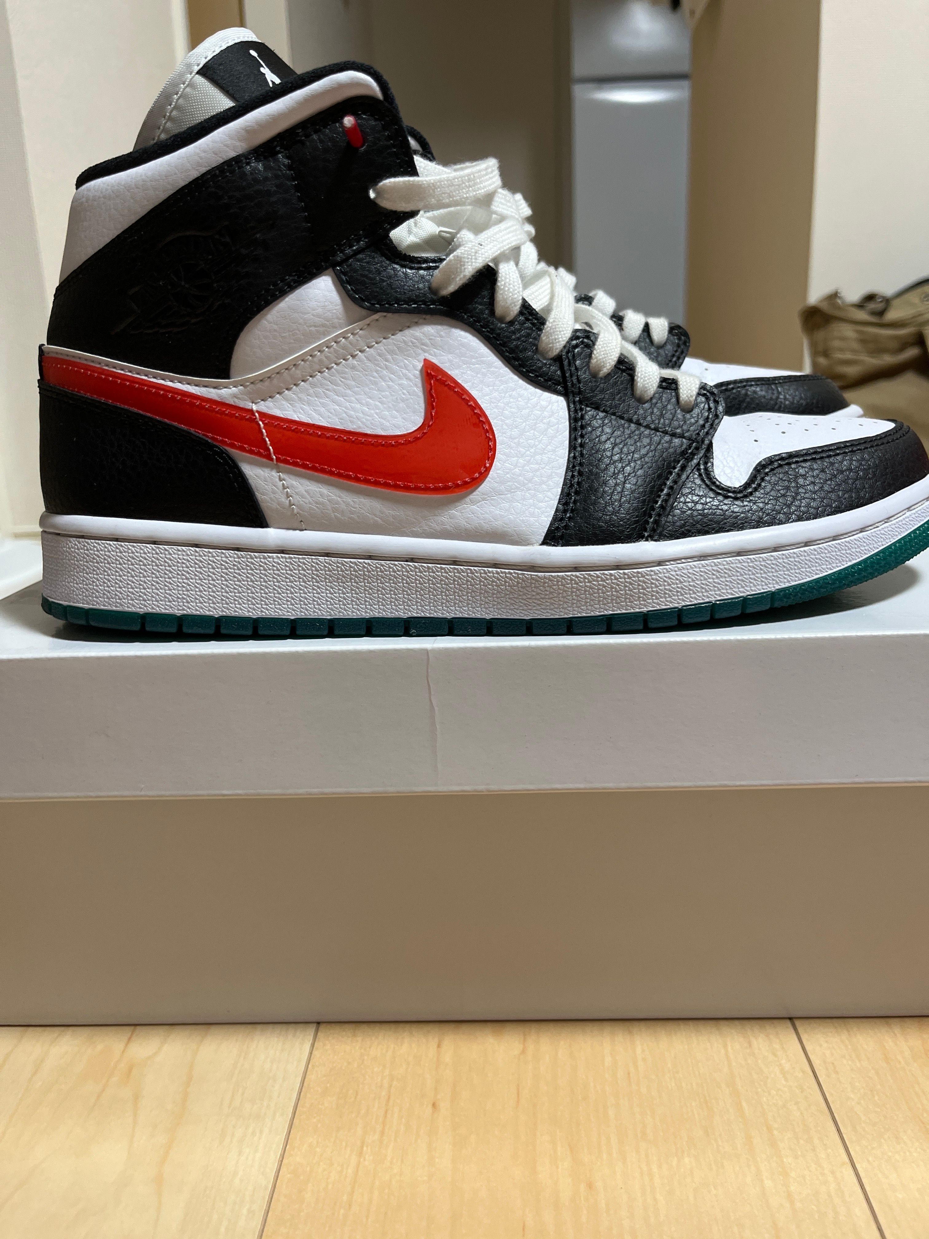 Nike Women's Air Jordan 1 Mid "White/Red/Yellow"