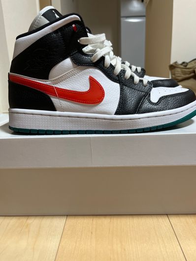 Nike Women's Air Jordan 1 Mid "White/Red/Yellow"