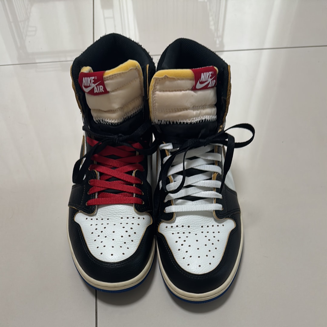 fragment design × UNION × Nike Air Jordan 1 High OG "Black/Varsity Red"