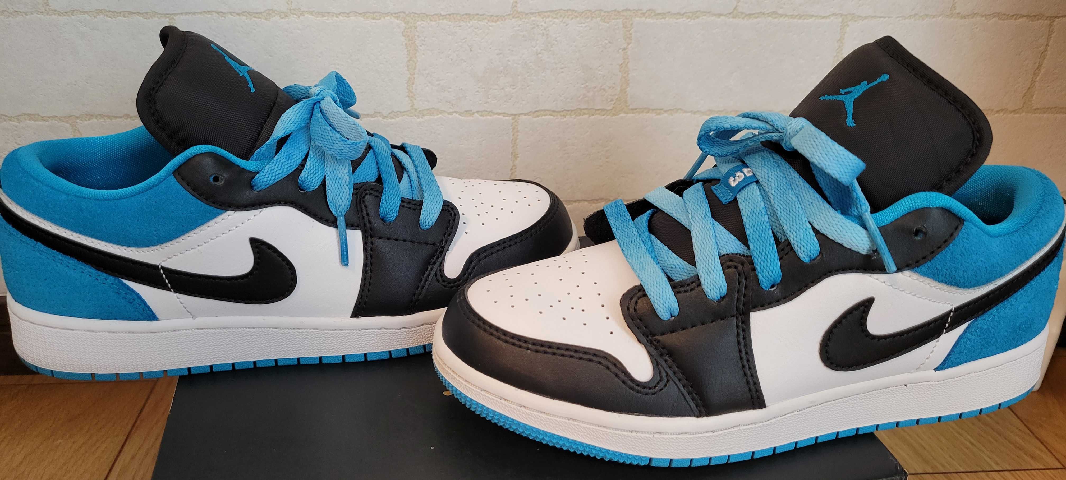Nike GS Air Jordan 1 Low SE "Black/Laser Blue/White"