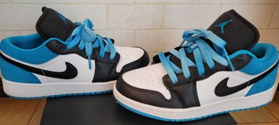 Nike GS Air Jordan 1 Low SE "Black/Laser Blue/White"