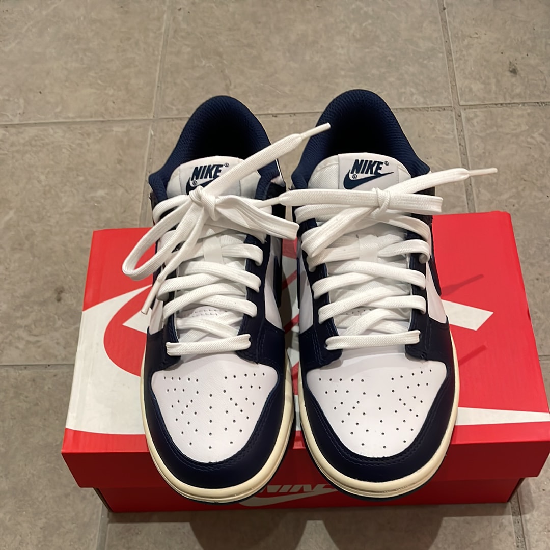 Nike Women's Dunk Low PRM "Midnight Navy and White"