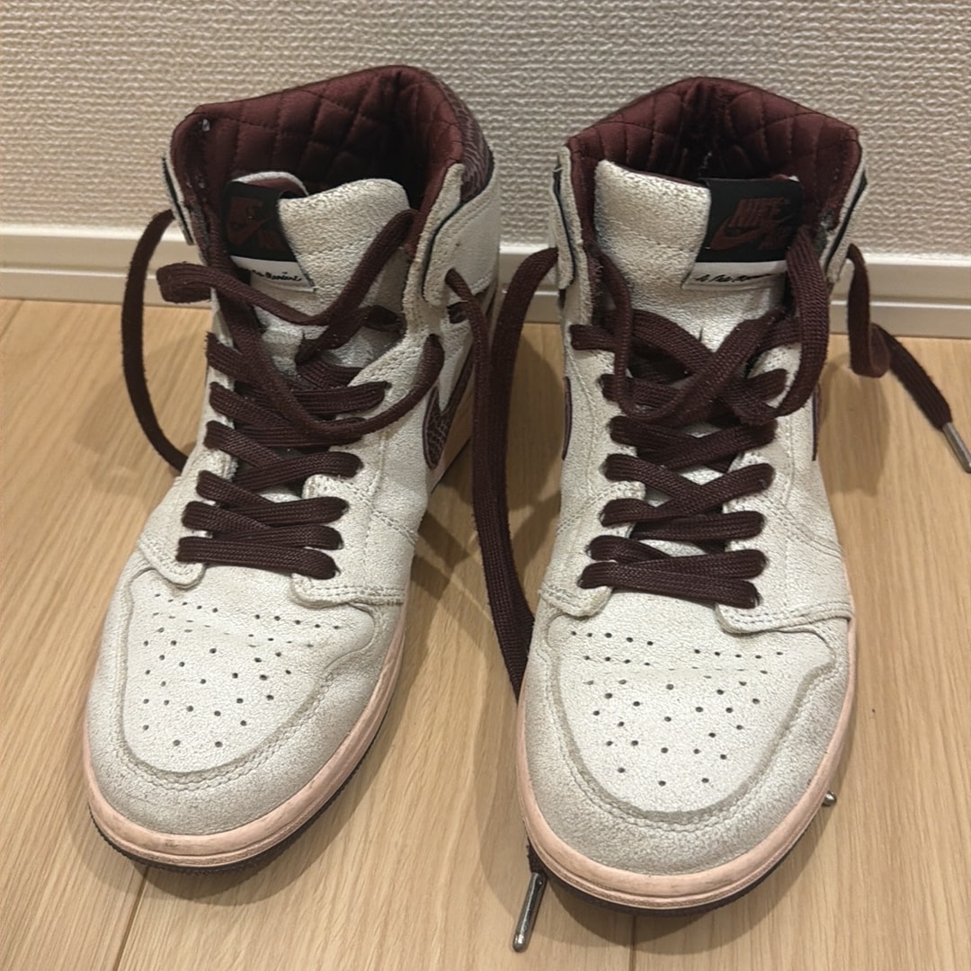 A Ma Maniere × Nike Air Jordan 1 Retro High OG "Sail and Burgundy"