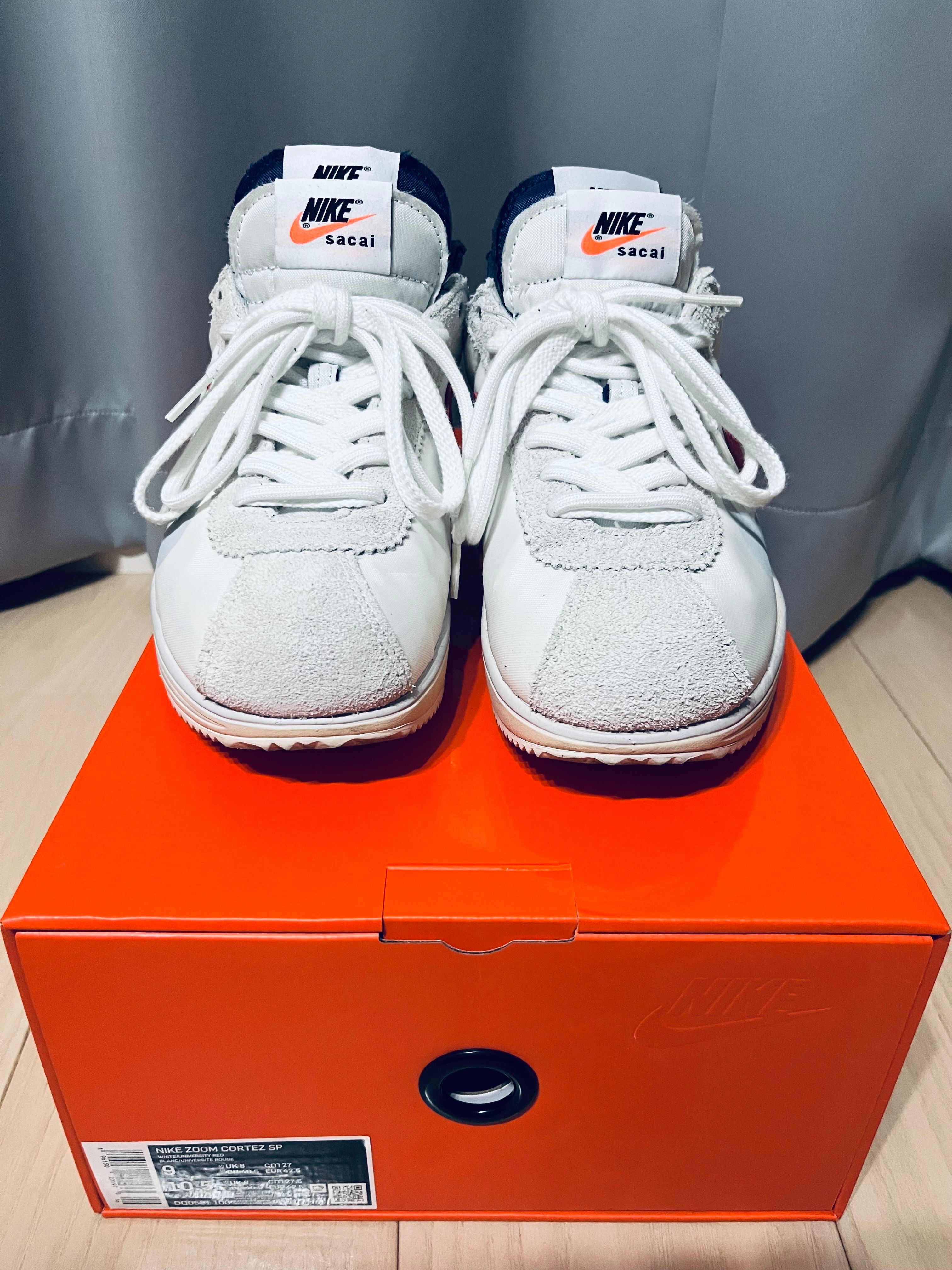 sacai × Nike Zoom Cortez "White and University Red"