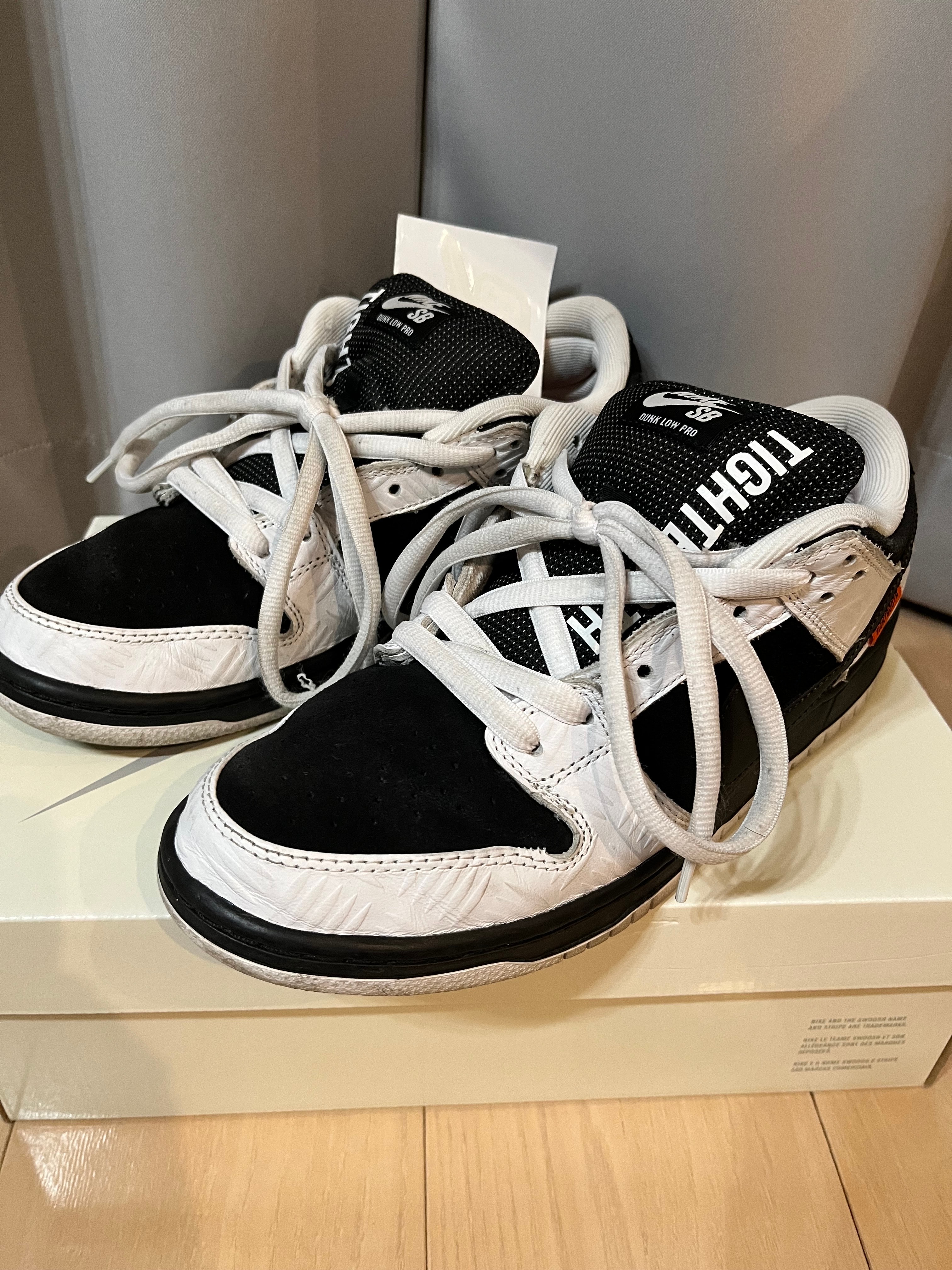 TIGHTBOOTH × Nike SB Dunk Low Pro QS "Black and White"