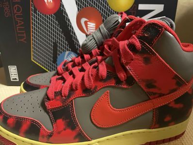 Nike Dunk High "Red Acid Wash"