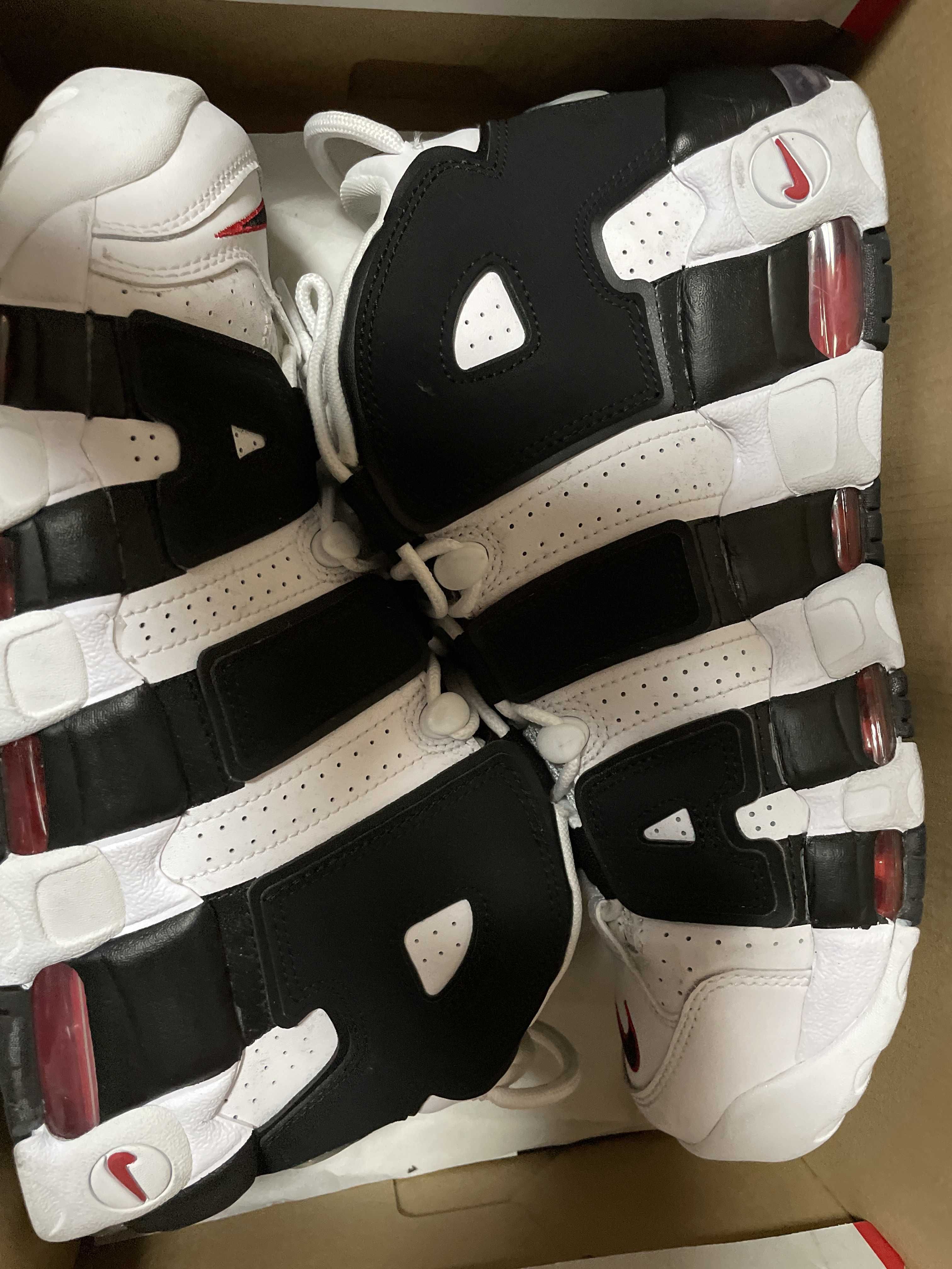 NIKE AIR MORE UPTEMPO "WHITE/BLACK/UNIVERSITY RED"(2020)