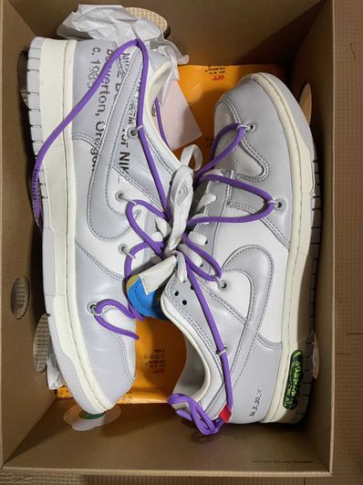 Off-White × Nike Dunk Low "Sail/Neutral Gray"