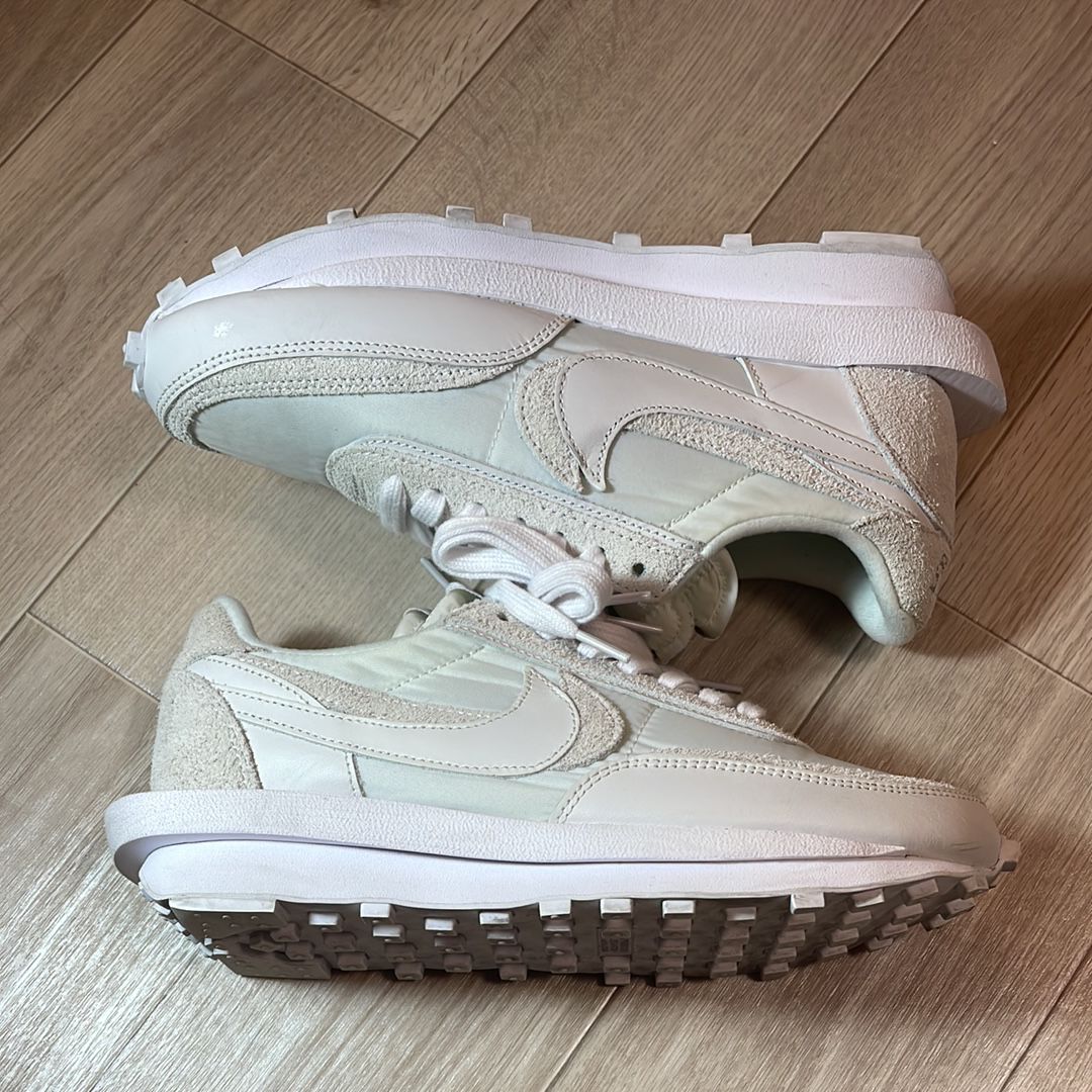 sacai × Nike LDV Waffle "Triple White"