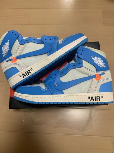 Off-White × Nike Air Jordan 1 High UNC "White/Dark Powder Blue"