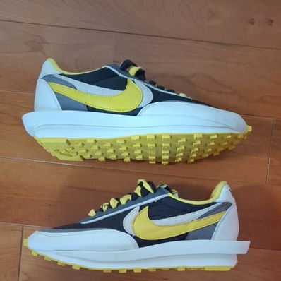 UNDERCOVER × sacai × Nike LD Waffle "Black/Sail-Dark Grey-Bright Citron"