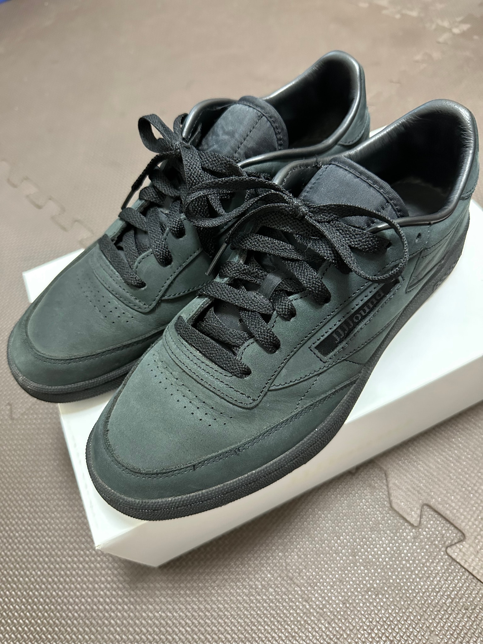 JJJJound × Reebok Club C Nubuk "Black"