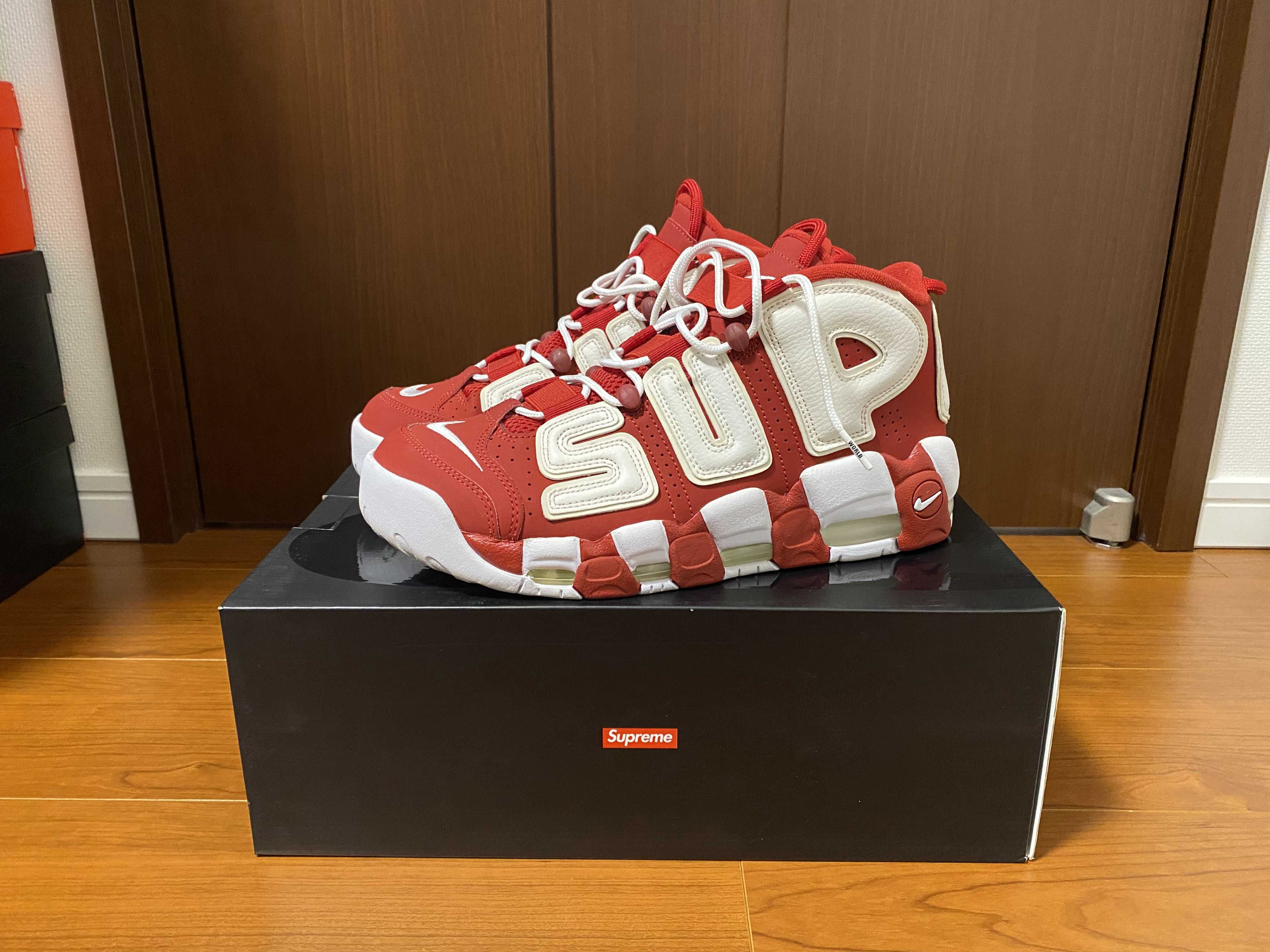Supreme × Nike Air More Uptempo "White/Red"