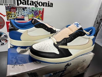 Travis Scott × fragment design × Nike Air Jordan 1 Low OG SP "Military Blue"