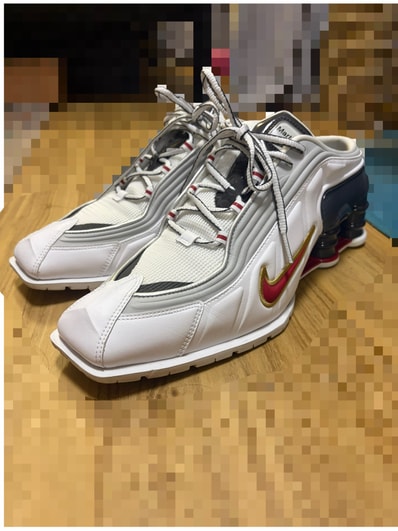 Martine Rose × Nike Women's Shox MR4 "White/Varsity Red"