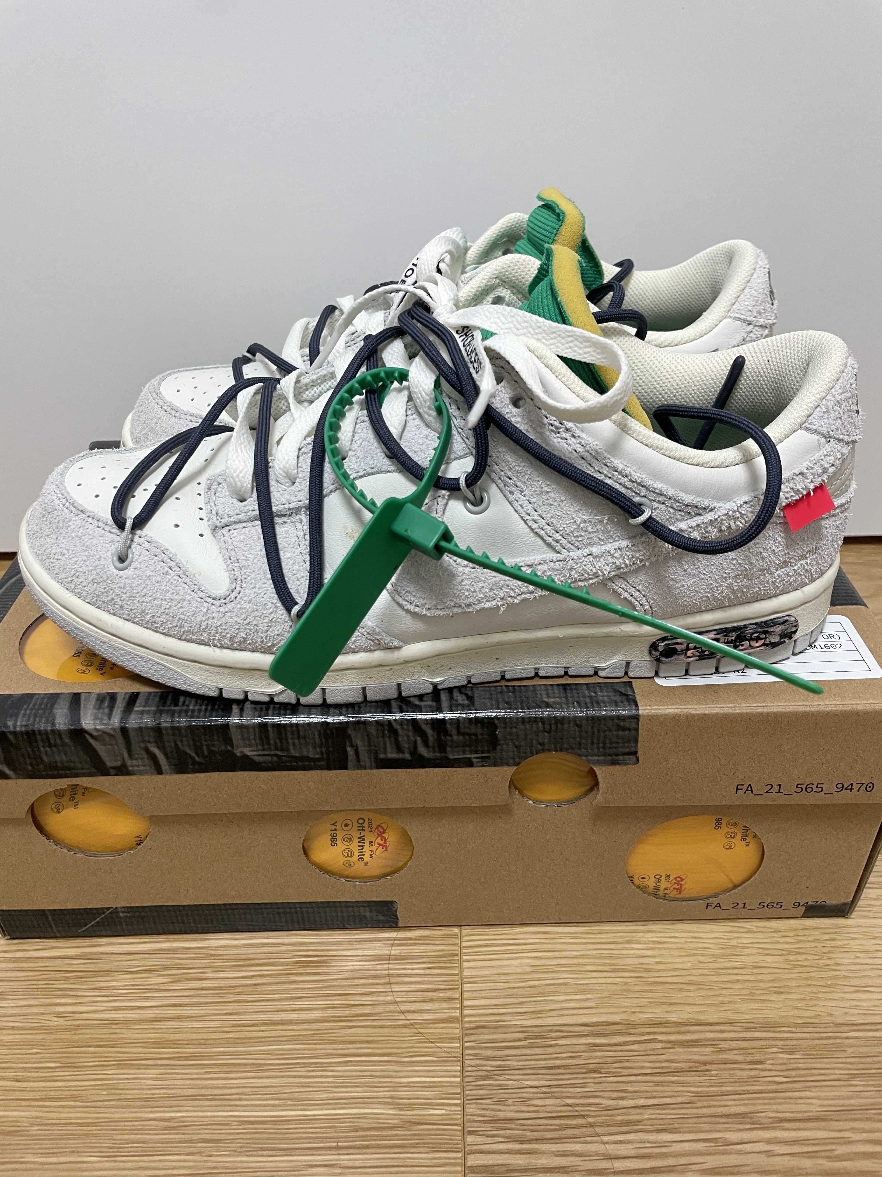 Off-White × Nike Dunk Low "Sail/Neutral Grey/Gridiron"