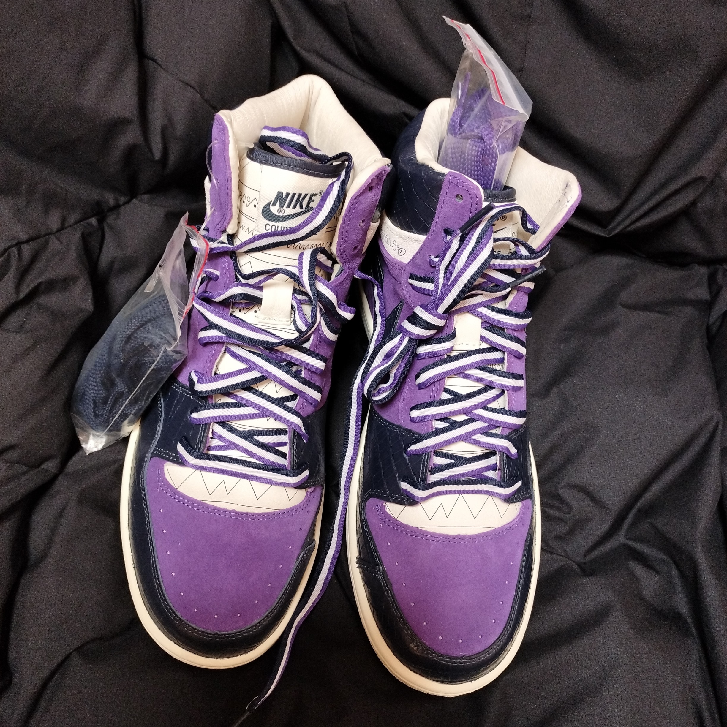 Stussy × Nike Court Force Hi "Varsity Purple/Dark Obsidian"