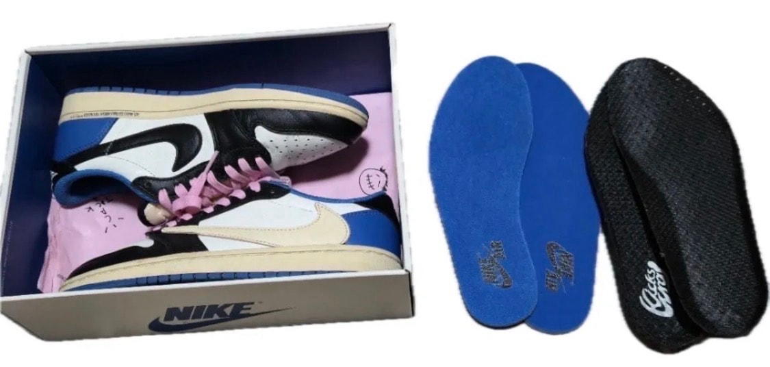 Travis Scott × fragment design × Nike Air Jordan 1 Low OG SP "Military Blue"