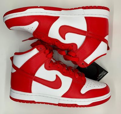 Nike Dunk High "Championship White and Red"