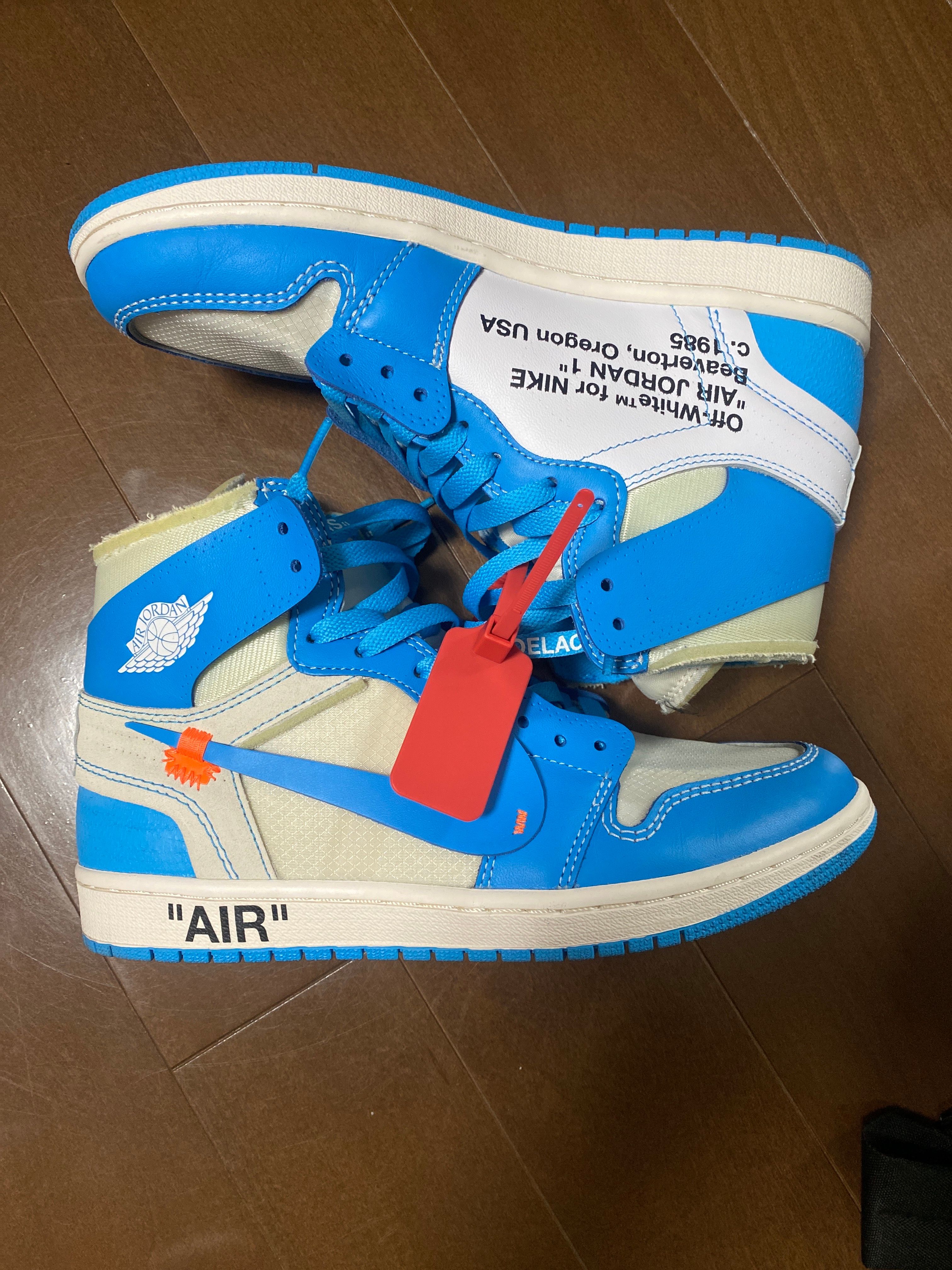 Off-White × Nike Air Jordan 1 High UNC "White/Dark Powder Blue"